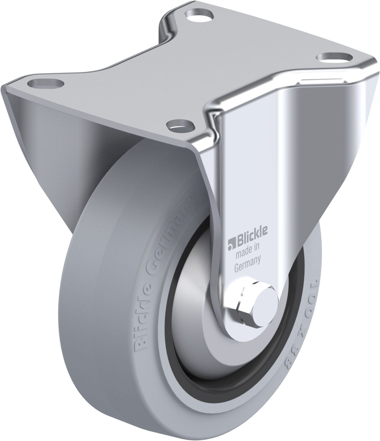 Bockrolle B-POEV 100XKA-SG-FA, Ø 100 mm, max. 200 kg, hochwertiges Polyamid 6