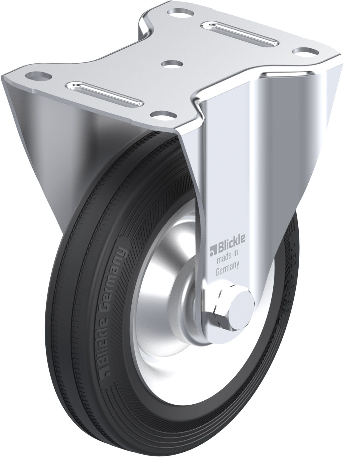 Bockrolle B-V 162R, Ø 160 mm, max. 135 kg, Stahlblech
