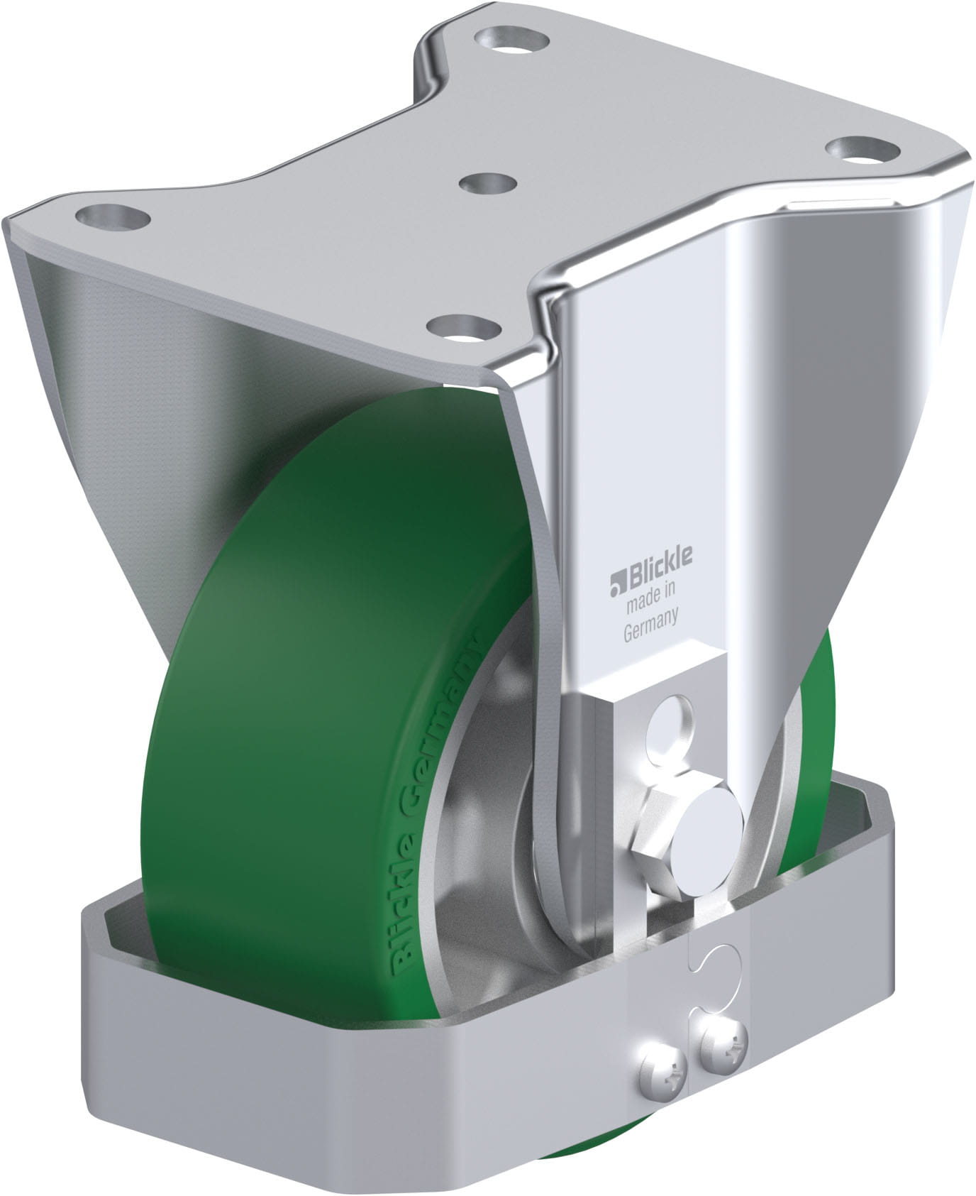 Bockrolle BH-ALST 127K-FS, Ø 125 mm, max. 450 kg, Aluminium-Druckguss