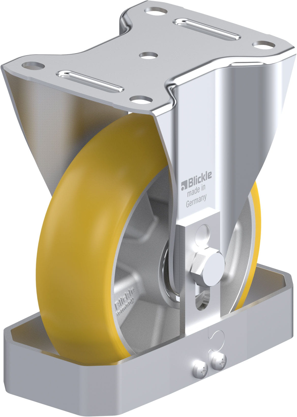 Bockrolle B-ALTH 160K-CO-FS, Ø 160 mm, max. 400 kg, Aluminium-Druckguss