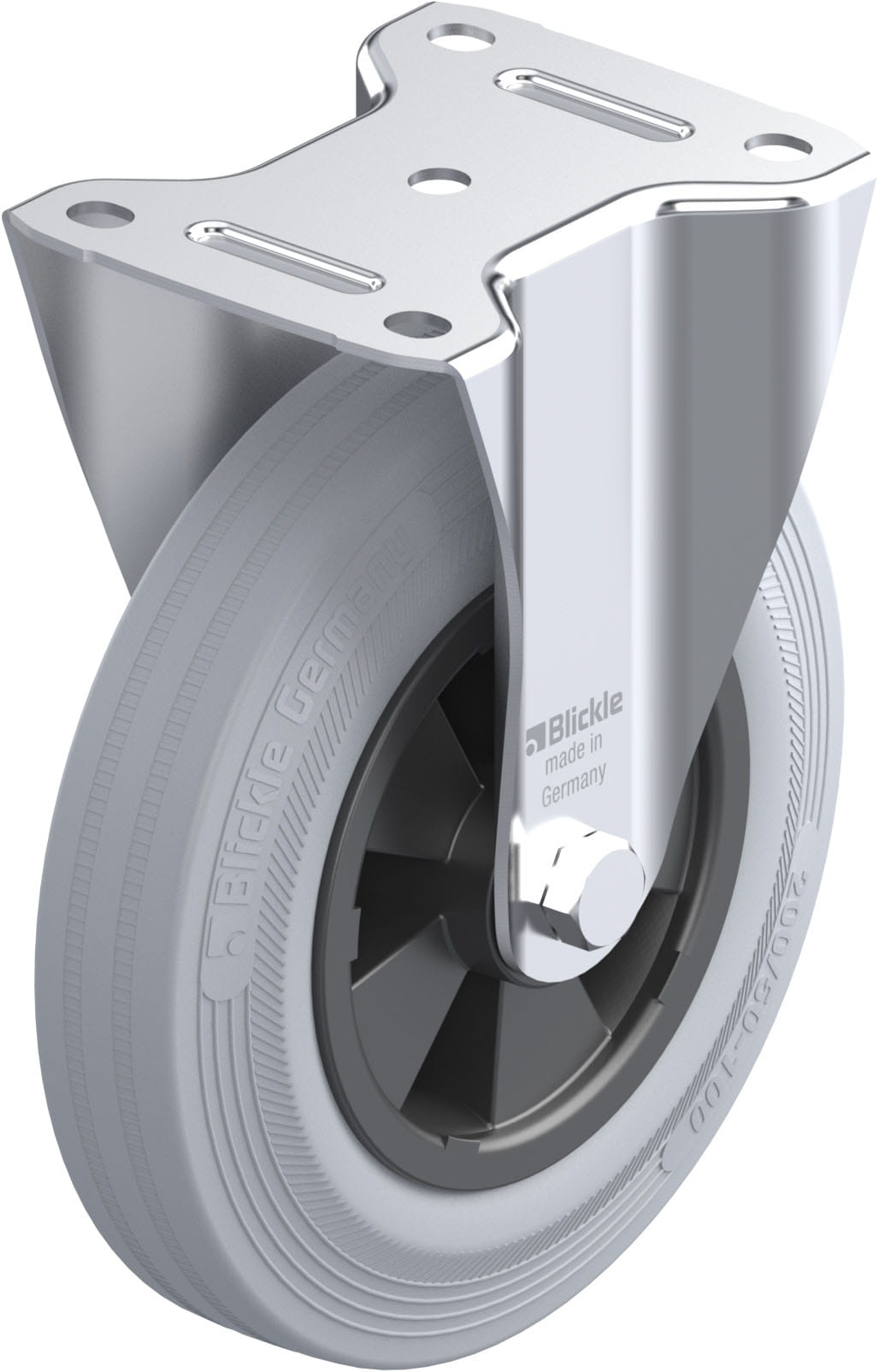 Bockrolle B-VPP 200R-SG, Ø 200 mm, max. 205 kg, hochwertiges Polypropylen