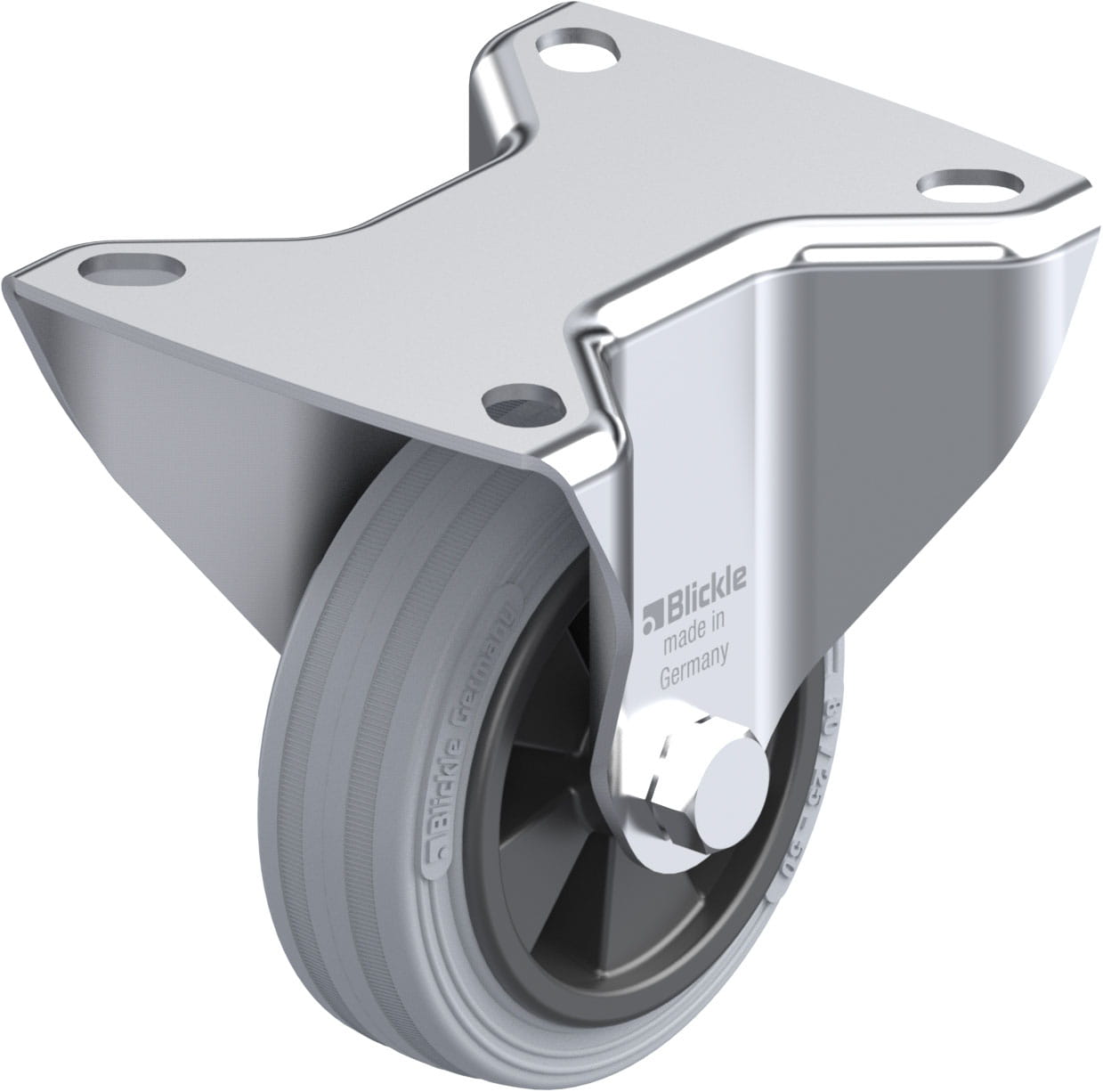 Bockrolle B-VPP 80G-SG, Ø 80 mm, max. 50 kg, hochwertiges Polypropylen