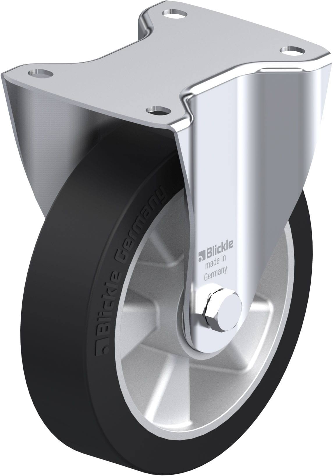 Bockrolle B-ALEV 180K, Ø 180 mm, max. 400 kg, Aluminium-Druckguss
