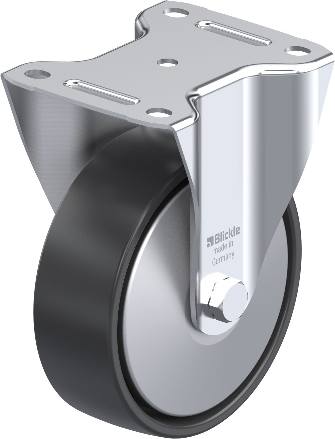 Bockrolle B-PP 150G-FA, Ø 150 mm, max. 300 kg, hochwertiges Polypropylen