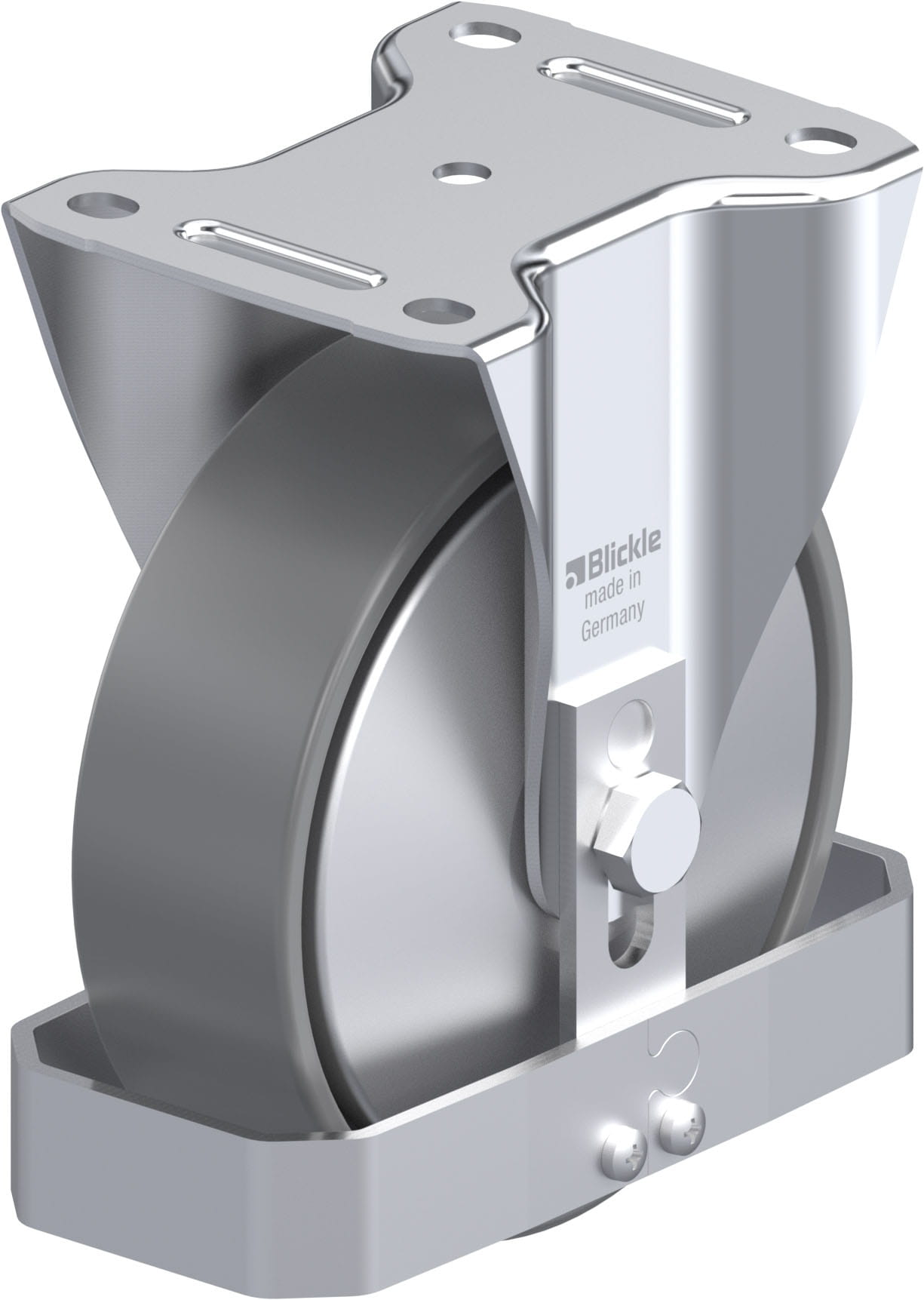 Bockrolle B-PO 160G-ELS-FA-FS, Ø 160 mm, max. 400 kg, hochwertiges Polyamid 6