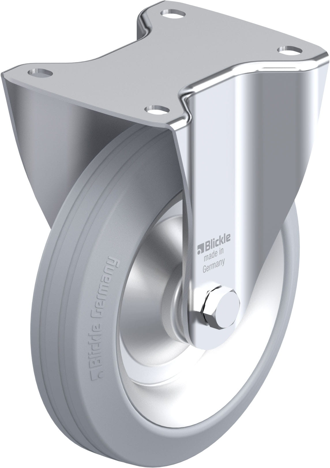 Bockrolle B-V 182R-SG, Ø 180 mm, max. 170 kg, Stahlblech