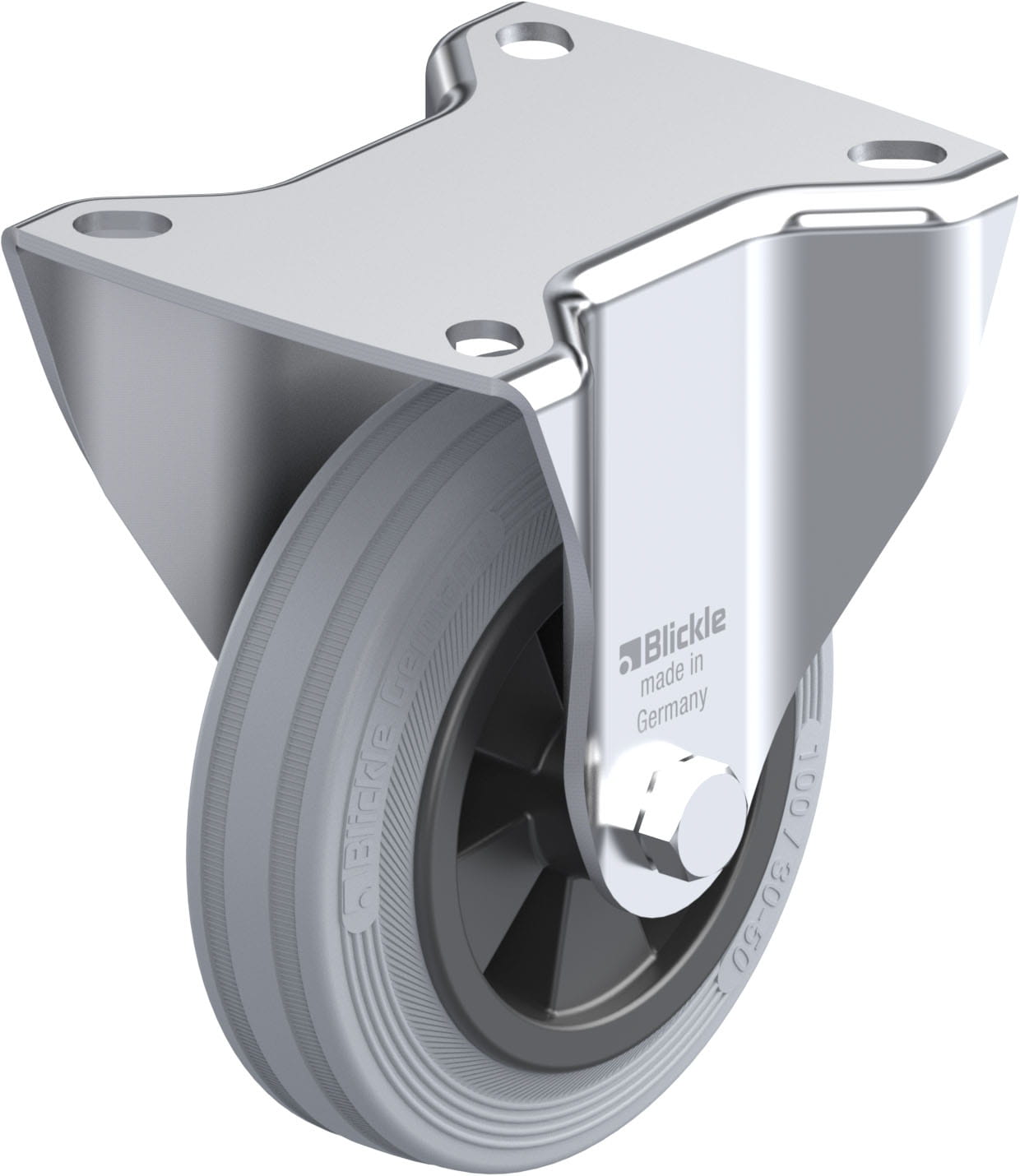 Bockrolle B-VPP 100G-SG, Ø 100 mm, max. 70 kg, hochwertiges Polypropylen
