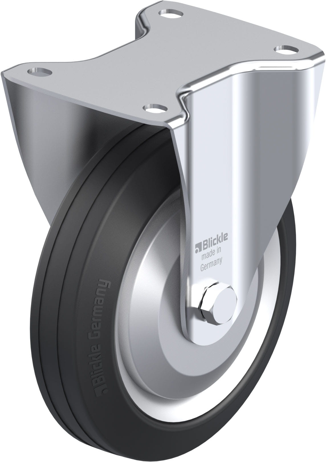 Bockrolle B-V 182R-FA, Ø 180 mm, max. 170 kg, Stahlblech