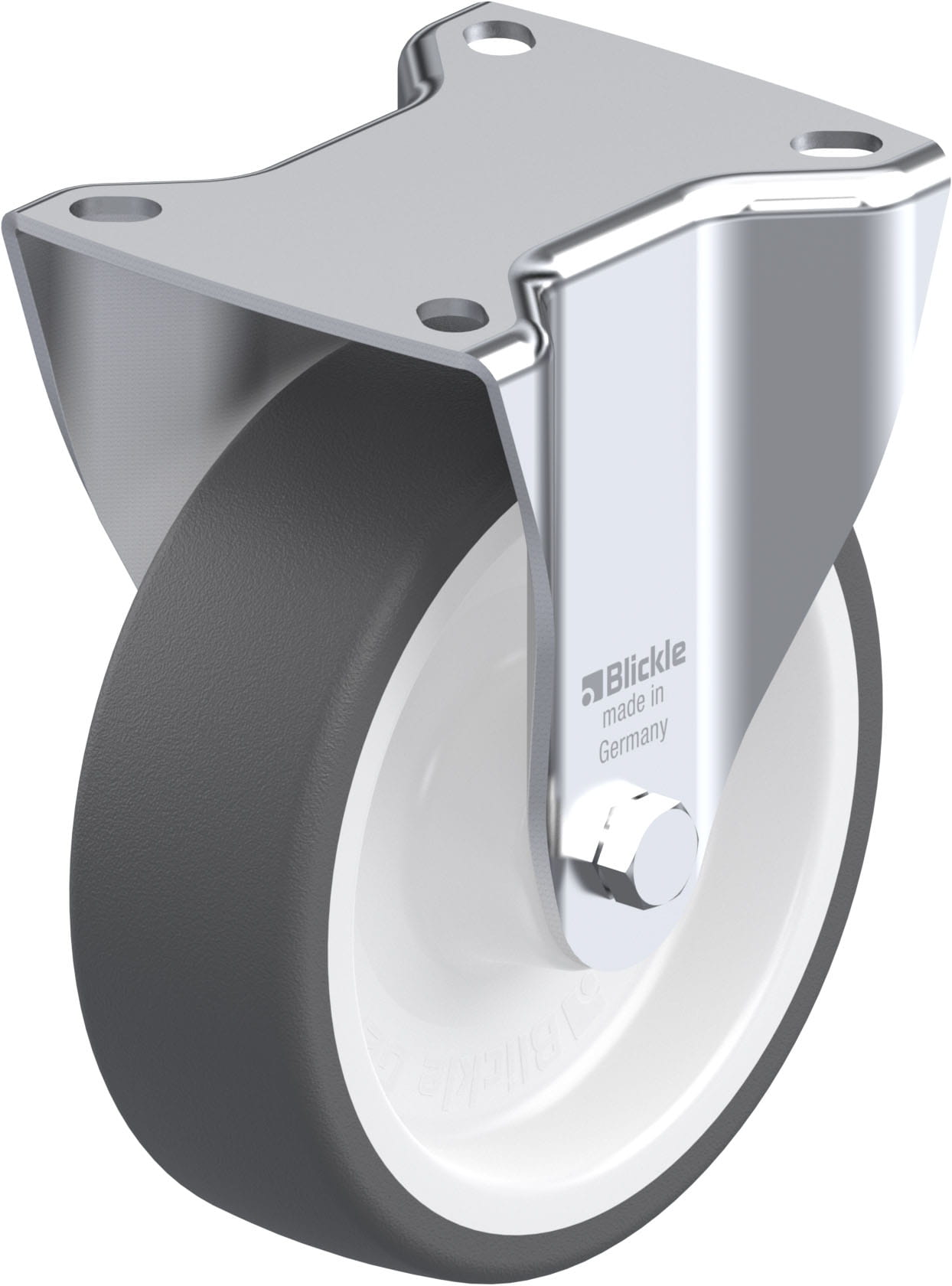 Bockrolle B-POTH 125R, Ø 125 mm, max. 250 kg, hochwertiges Polyamid 6