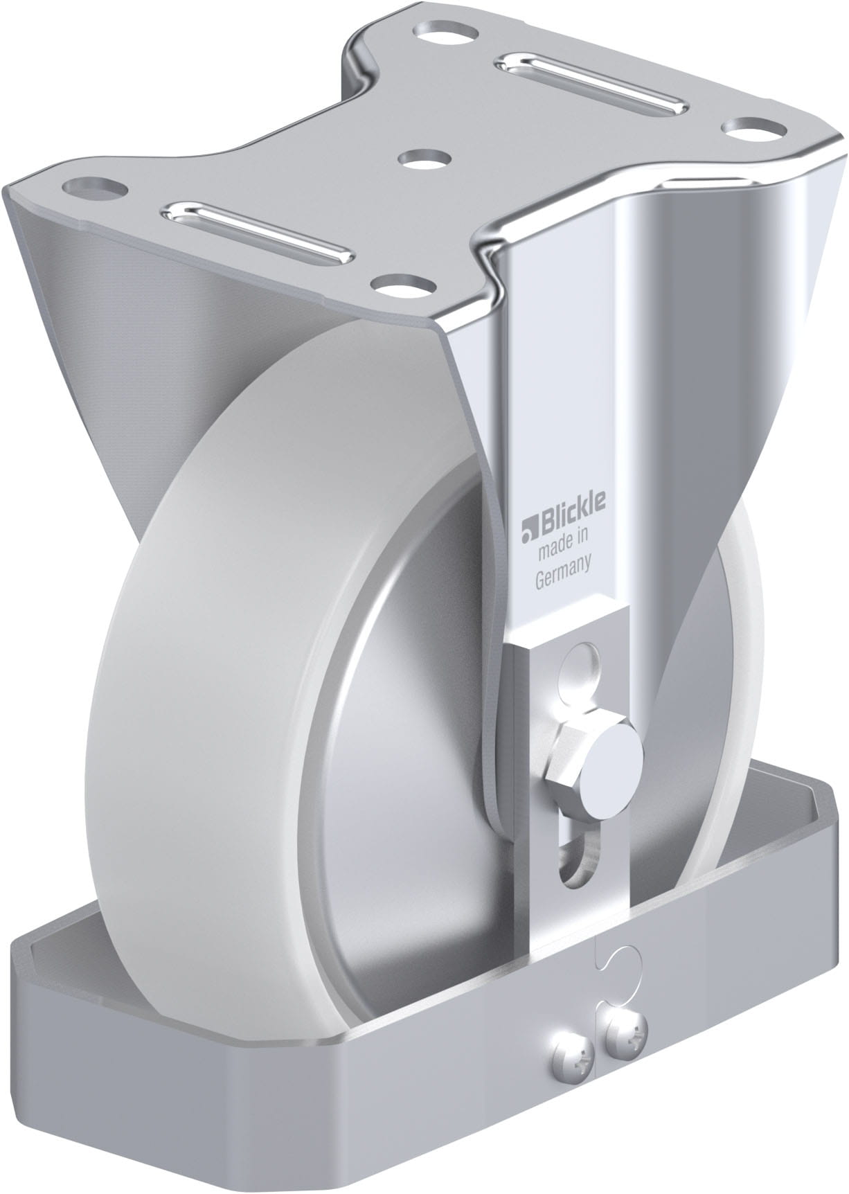 Bockrolle B-PO 150K-FA-FS, Ø 150 mm, max. 400 kg, hochwertiges Polyamid 6