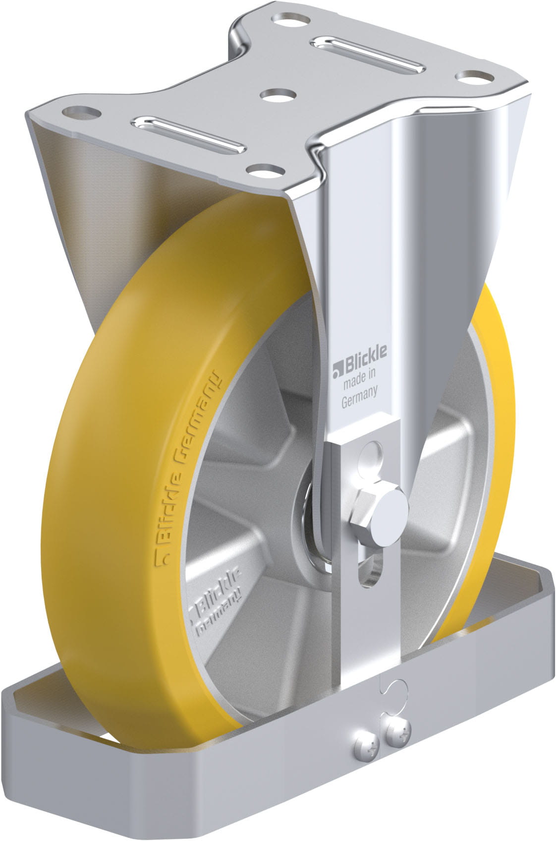 Bockrolle B-ALTH 200K-CO-FS, Ø 200 mm, max. 400 kg, Aluminium-Druckguss