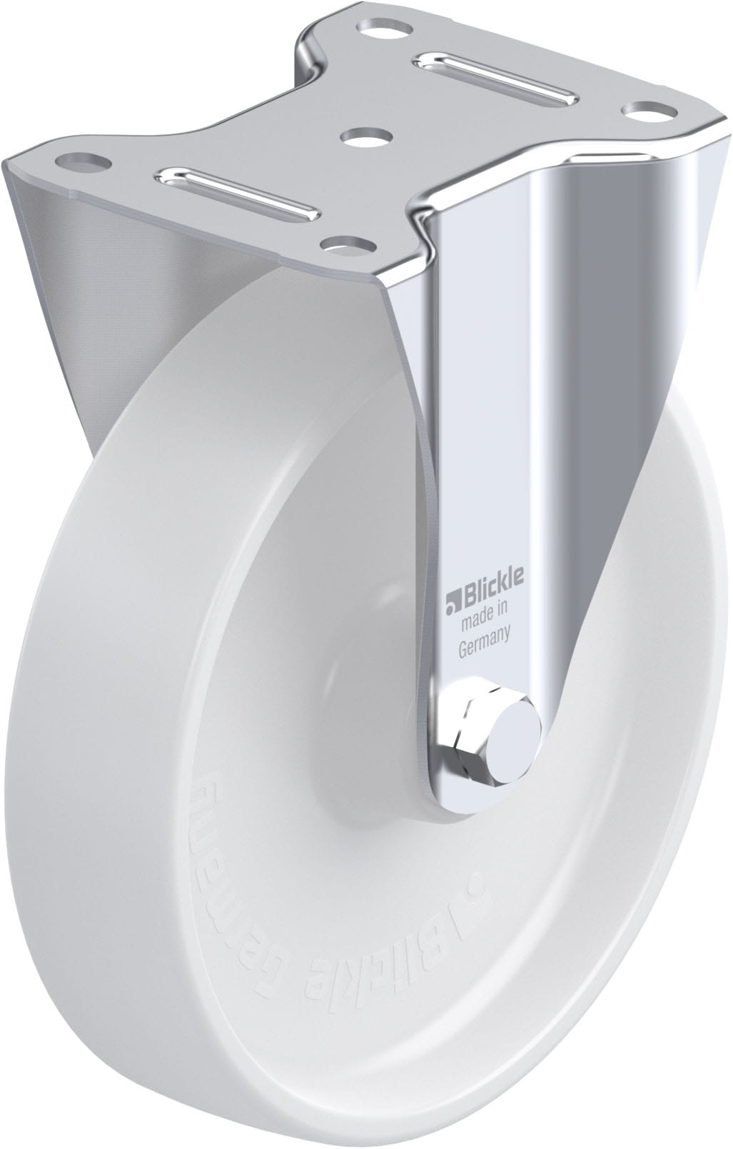 Bockrolle B-PO 200R, Ø 200 mm, max. 400 kg, hochwertiges Polyamid 6