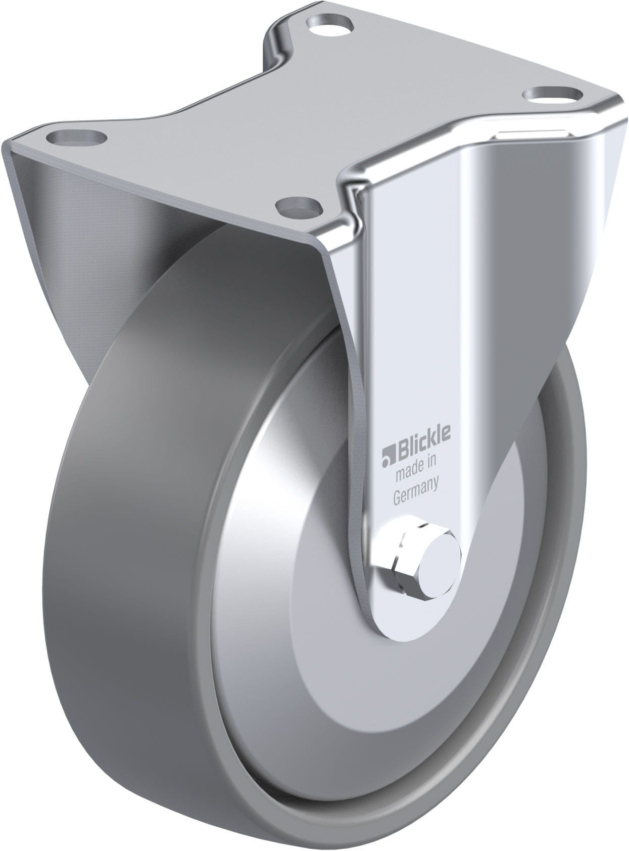 Bockrolle B-PO 125KA-ELS-FA, Ø 125 mm, max. 250 kg, hochwertiges Polyamid 6