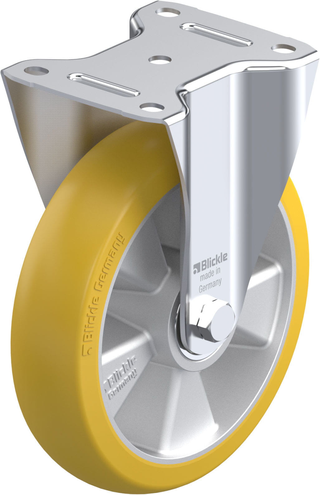 Bockrolle B-ALTH 200K-CO, Ø 200 mm, max. 400 kg, Aluminium-Druckguss