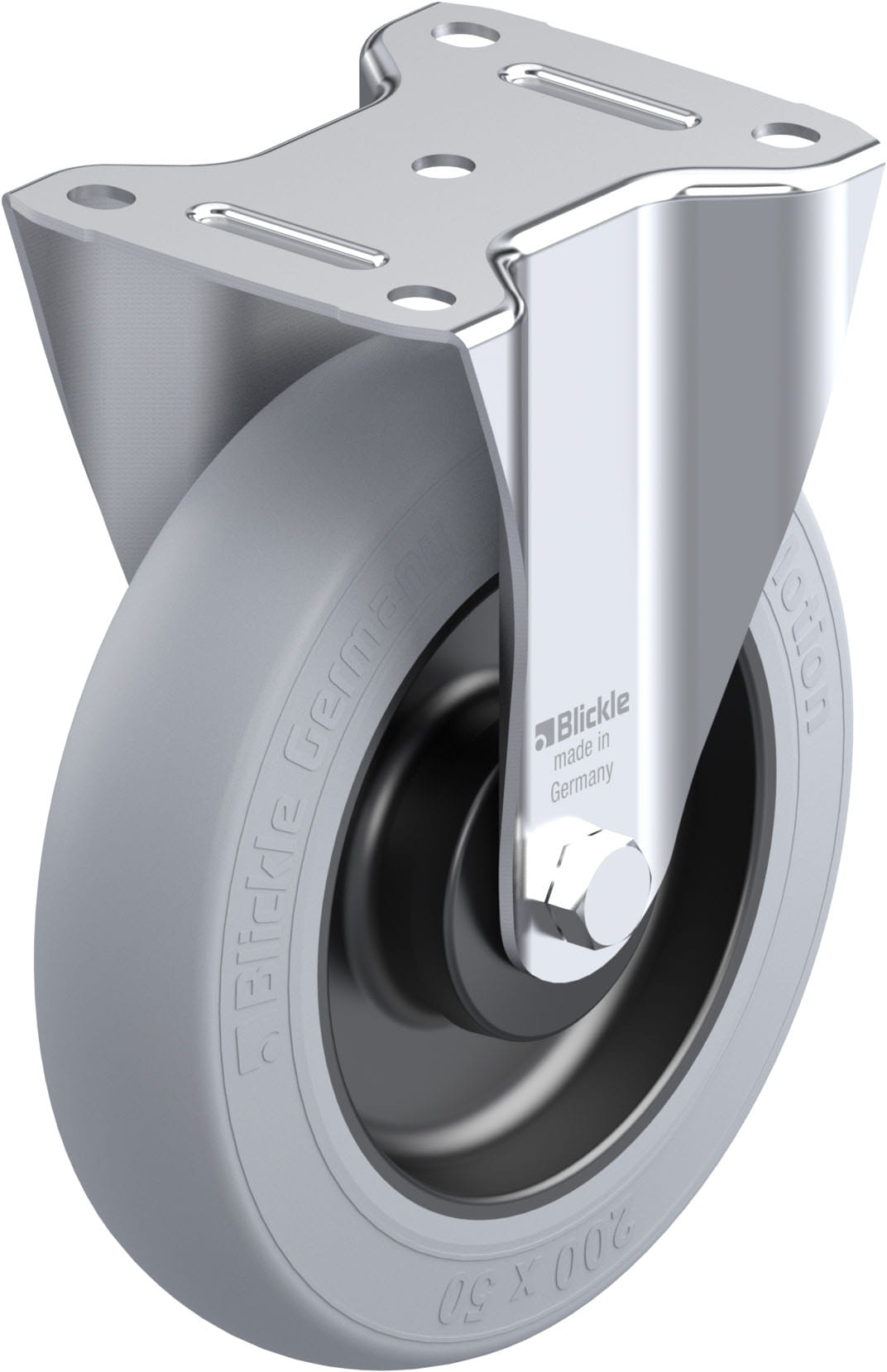 Bockrolle B-POES 200KA-SG, Ø 200 mm, max. 350 kg, hochwertiges Polyamid 6