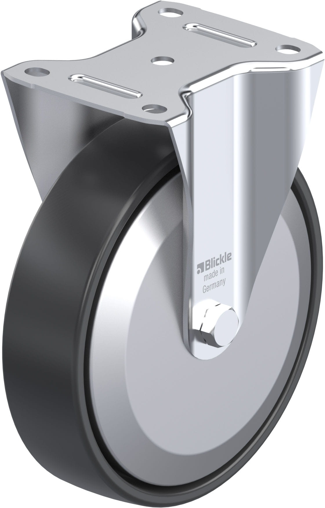 Bockrolle B-PP 200K-EL-FA, Ø 200 mm, max. 400 kg, hochwertiges Polypropylen