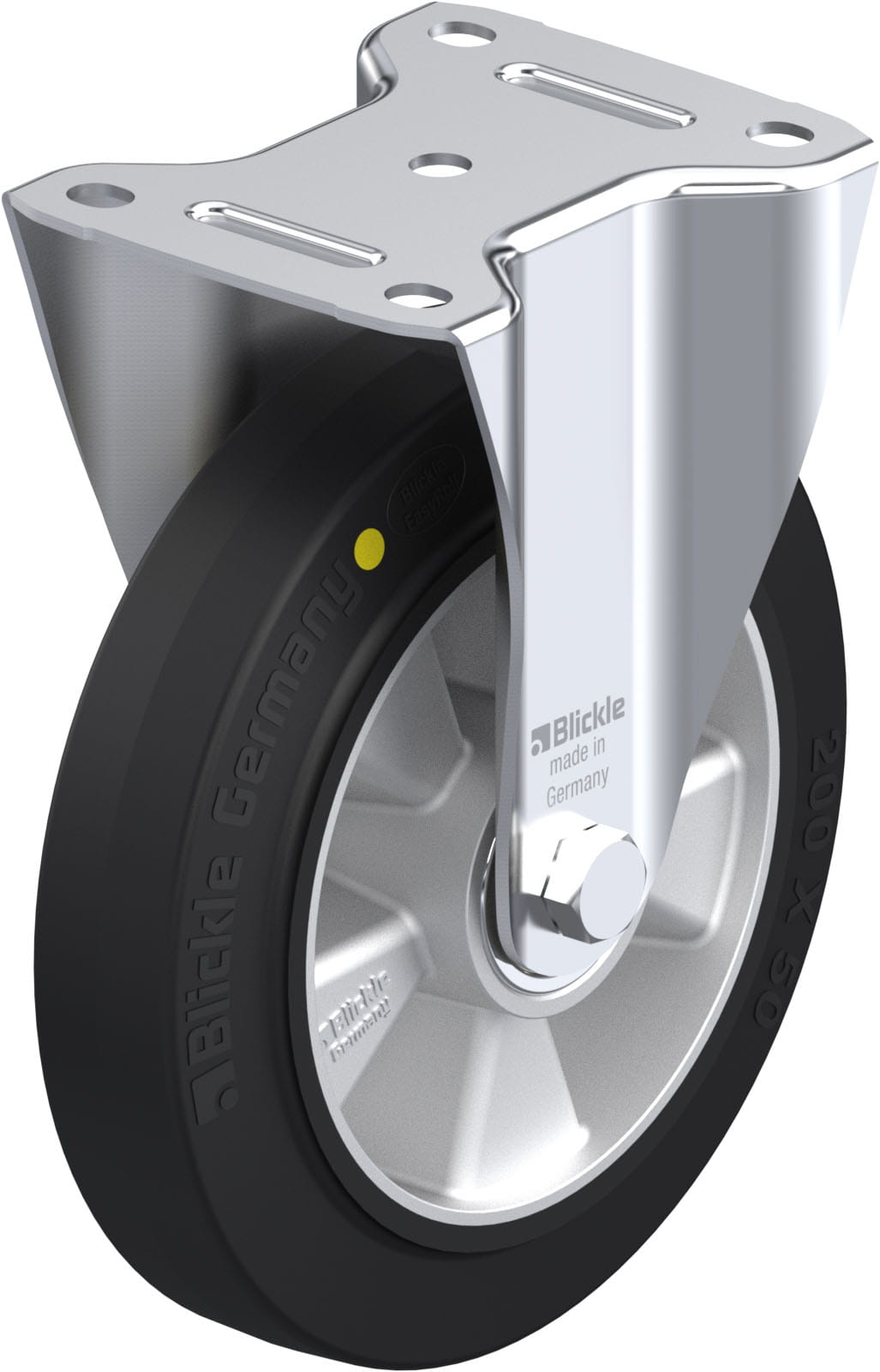 Bockrolle B-ALEV 200K-EL, Ø 200 mm, max. 400 kg, Aluminium-Druckguss