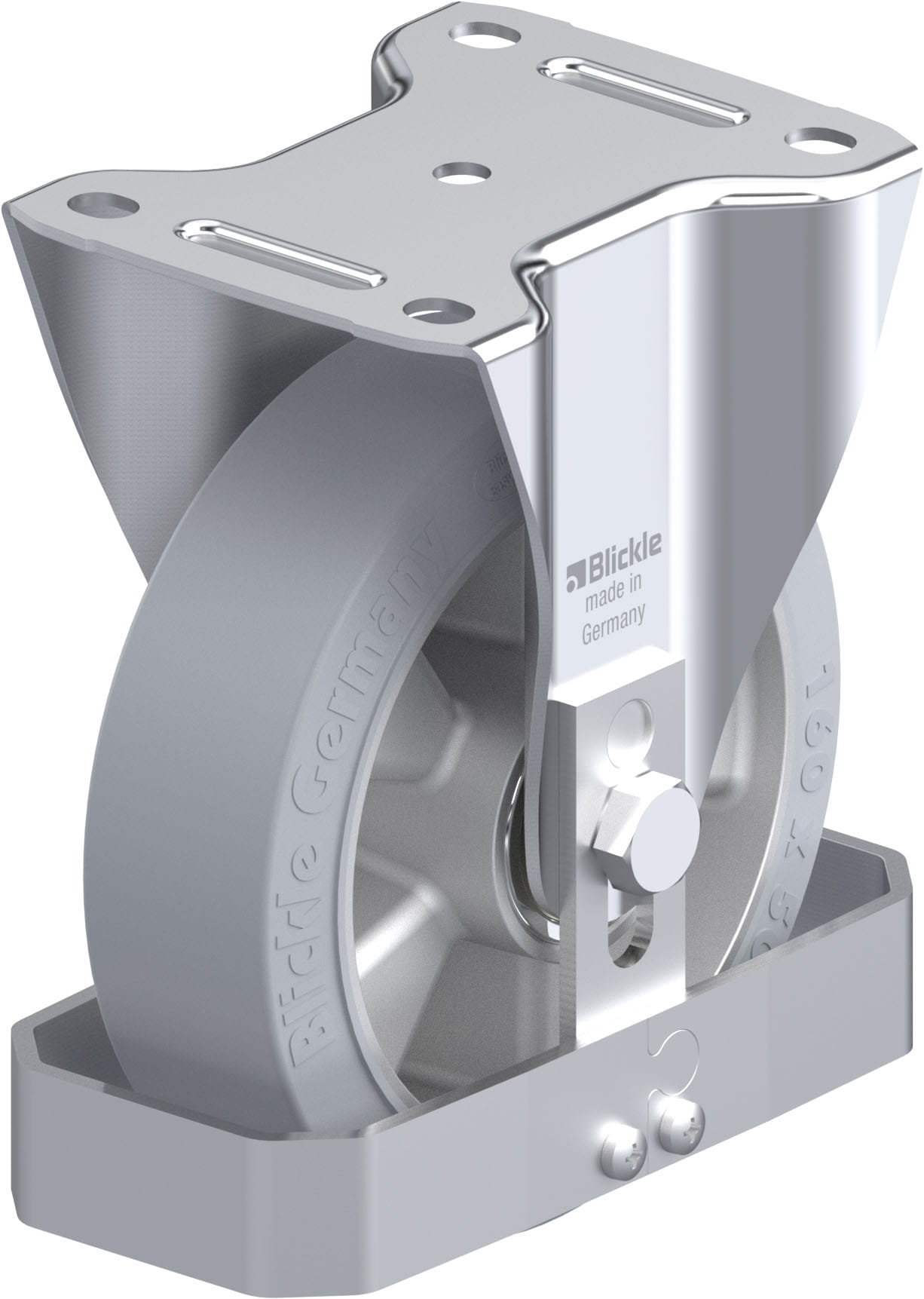 Bockrolle B-ALEV 160K-SG-FS, Ø 160 mm, max. 400 kg, Aluminium-Druckguss