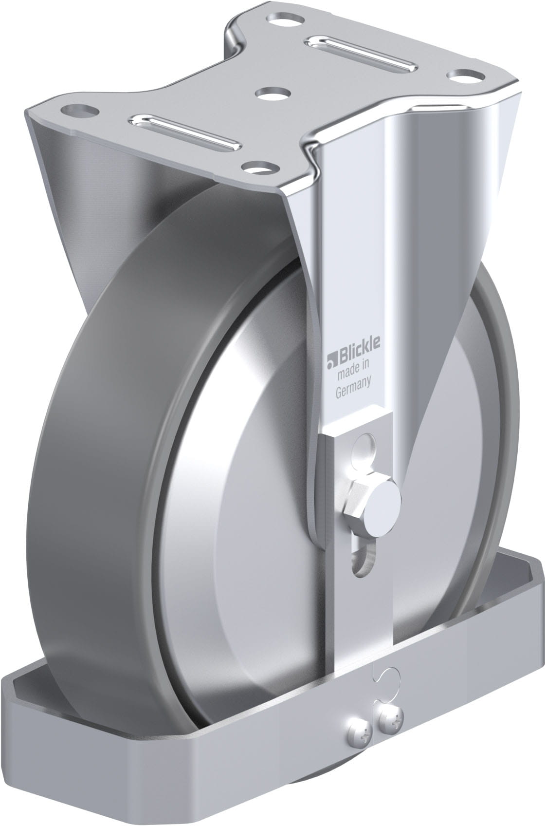 Bockrolle B-PO 200K-ELS-FA-FS, Ø 200 mm, max. 400 kg, hochwertiges Polyamid 6