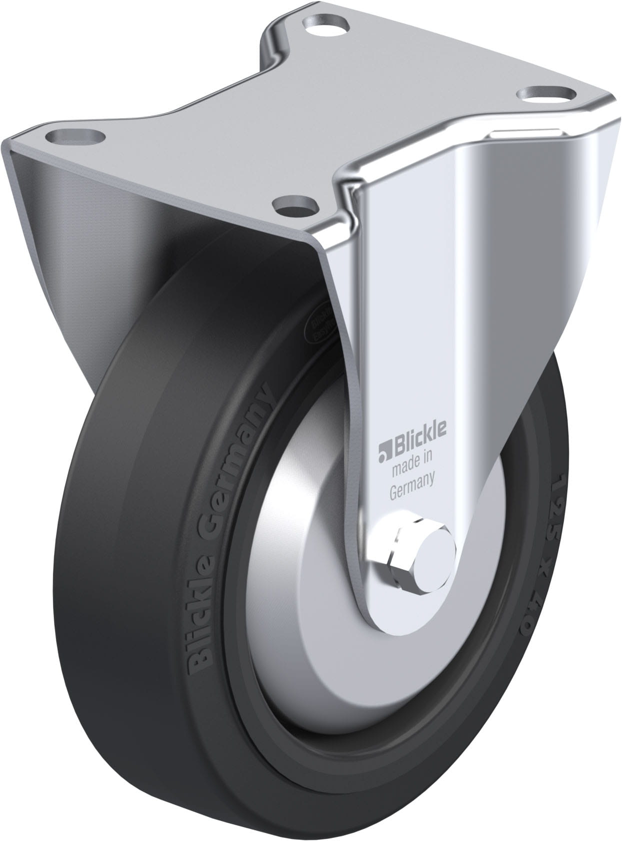 Bockrolle B-POEV 125KA-FA, Ø 125 mm, max. 250 kg, hochwertiges Polyamid 6