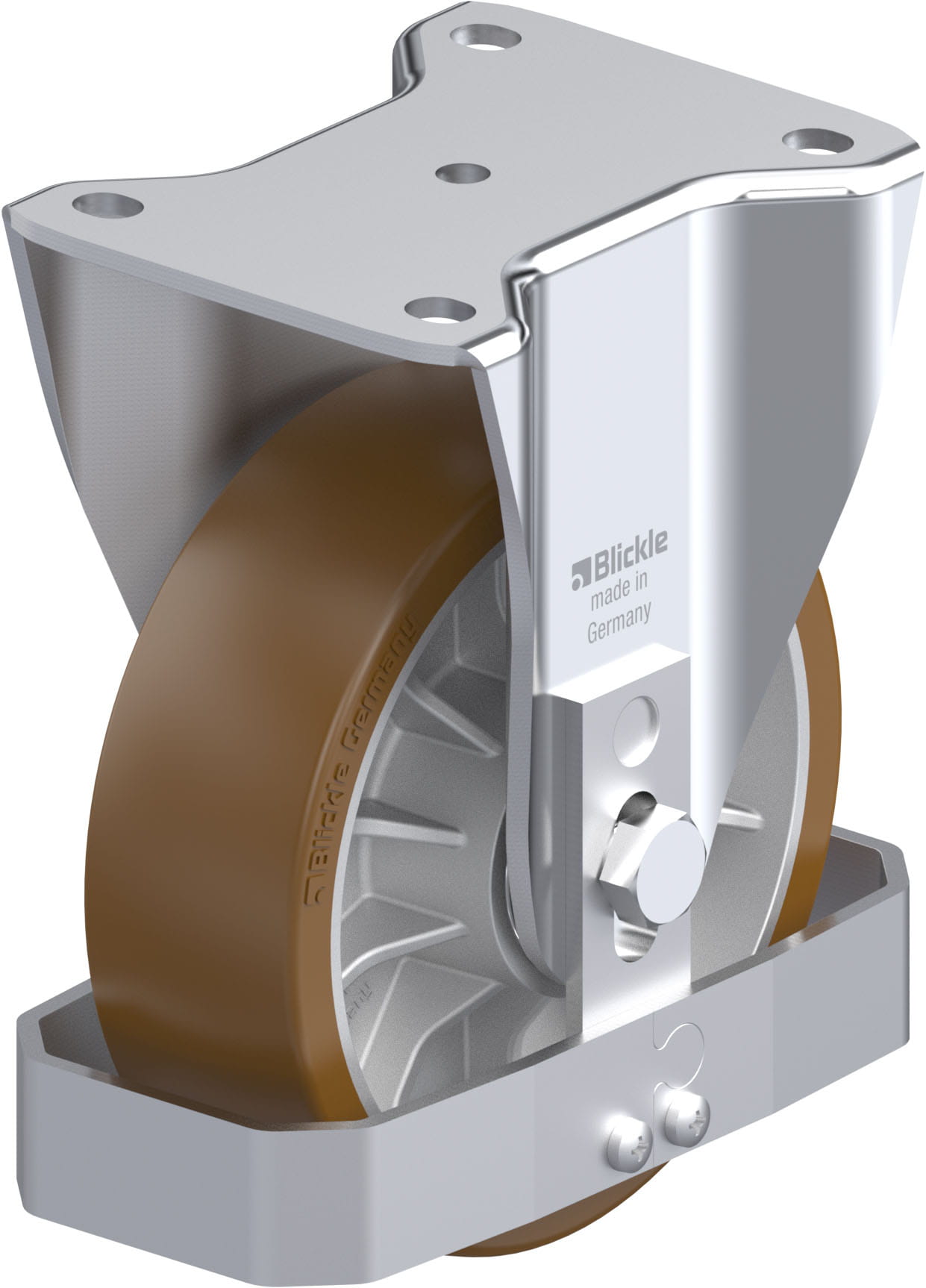 Bockrolle BH-ALB 162K-FS, Ø 160 mm, max. 900 kg, Aluminium-Druckguss