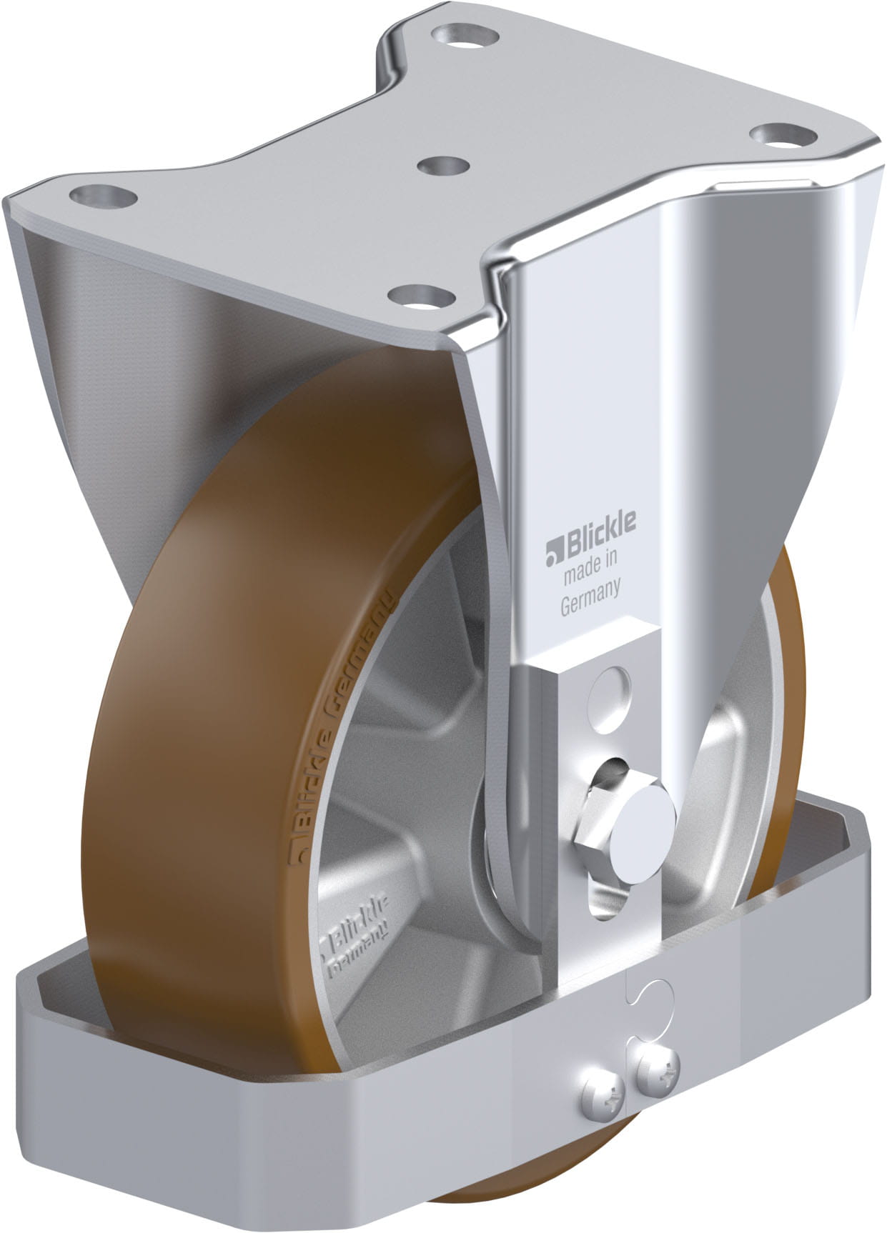 Bockrolle BH-ALB 160K-FS, Ø 160 mm, max. 750 kg, Aluminium-Druckguss