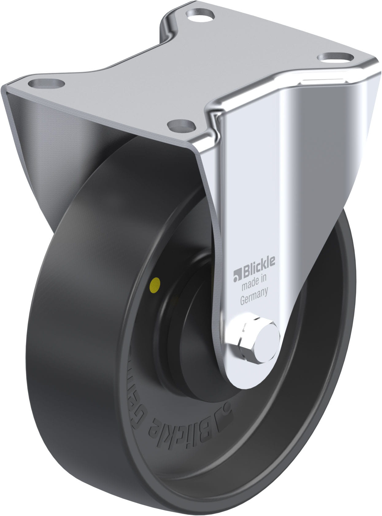 Bockrolle B-PP 125KA-EL, Ø 125 mm, max. 200 kg, hochwertiges Polypropylen