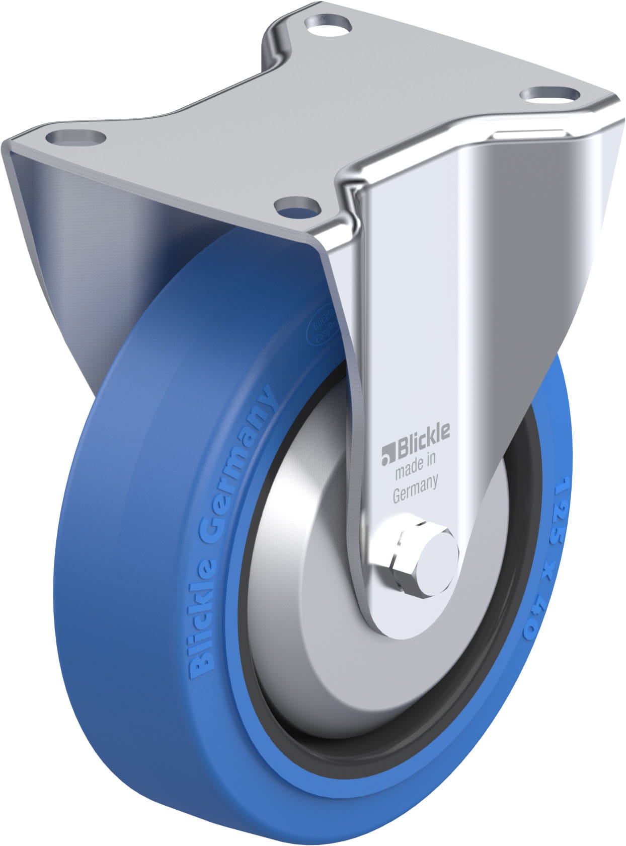 Bockrolle B-POEV 125KA-SB-FA, Ø 125 mm, max. 250 kg, hochwertiges Polyamid 6