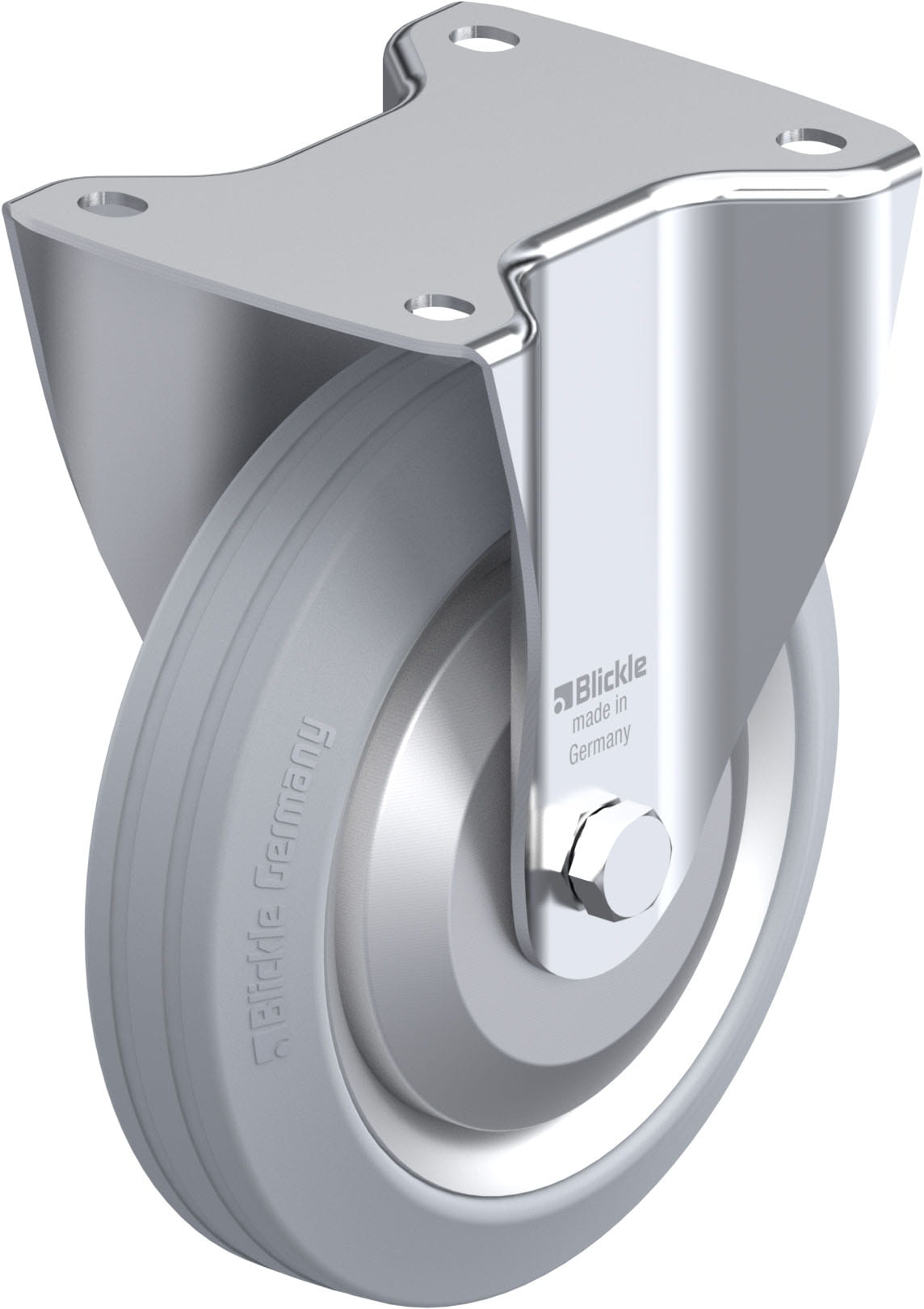 Bockrolle B-V 182R-SG-FA, Ø 180 mm, max. 170 kg, Stahlblech