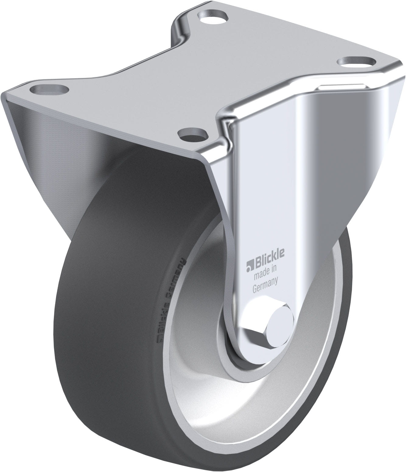 Bockrolle B-ALSI 100G, Ø 100 mm, max. 100 kg, Aluminium-Druckguss