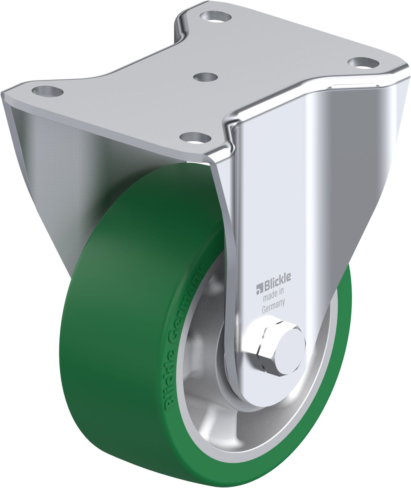 Bockrolle BH-ALST 127K, Ø 125 mm, max. 450 kg, Aluminium-Druckguss