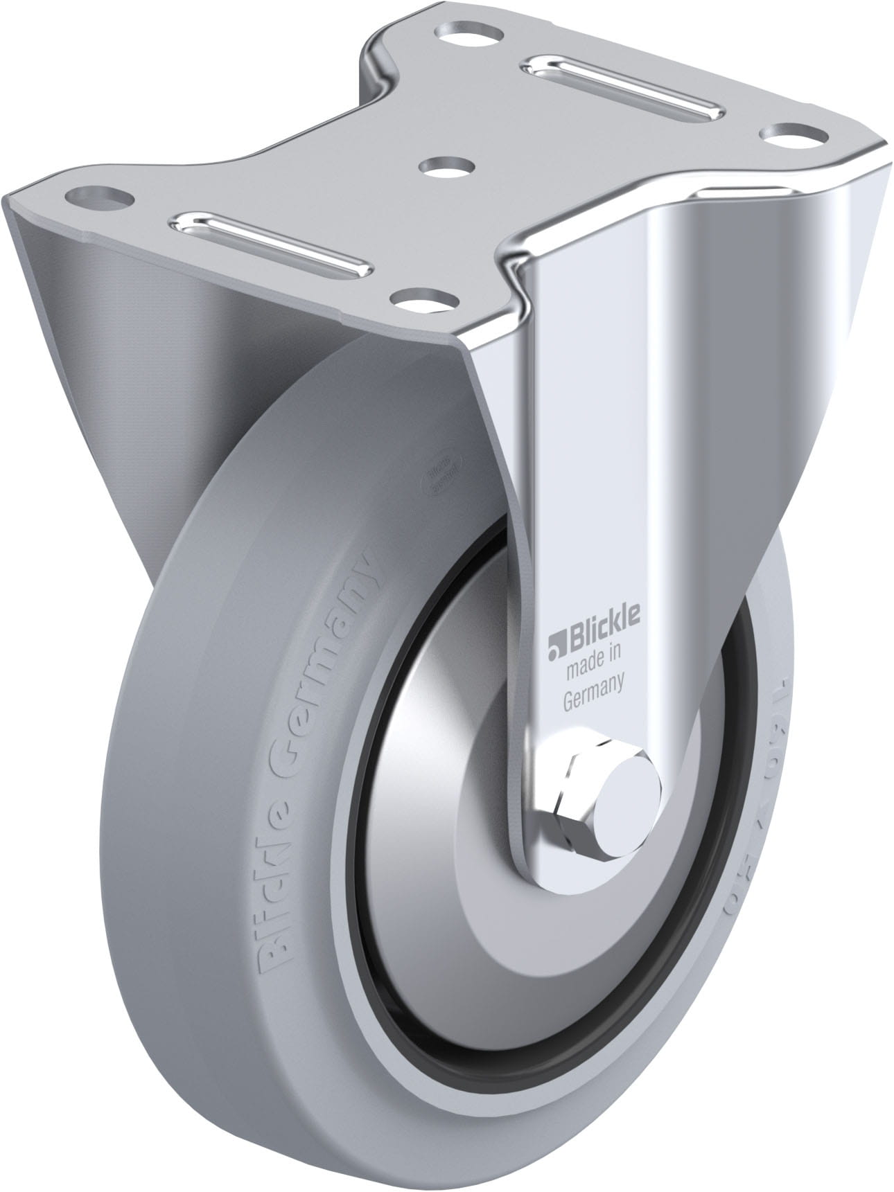 Bockrolle B-POEV 160XR-SG-FA, Ø 160 mm, max. 400 kg, hochwertiges Polyamid 6