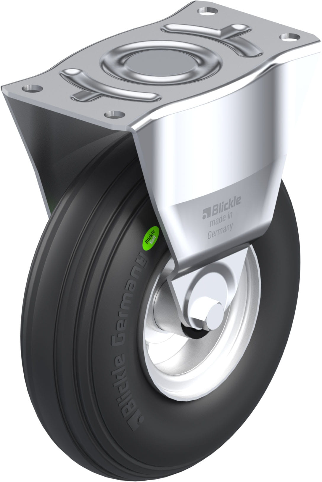 Bockrolle B-VW 260R, Ø 260 mm, max. 200 kg, Stahlblech