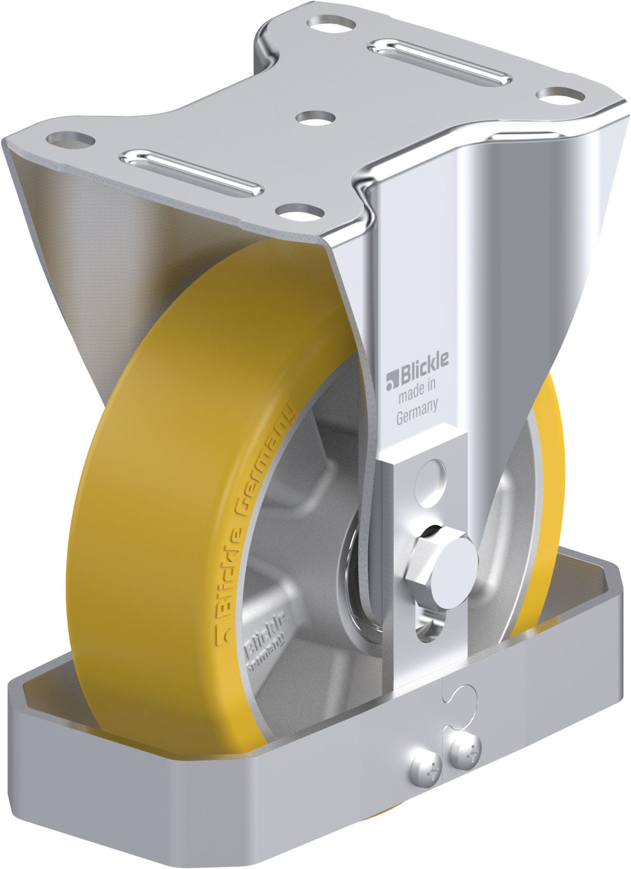 Bockrolle B-ALTH 150K-FS, Ø 150 mm, max. 400 kg, Aluminium-Druckguss