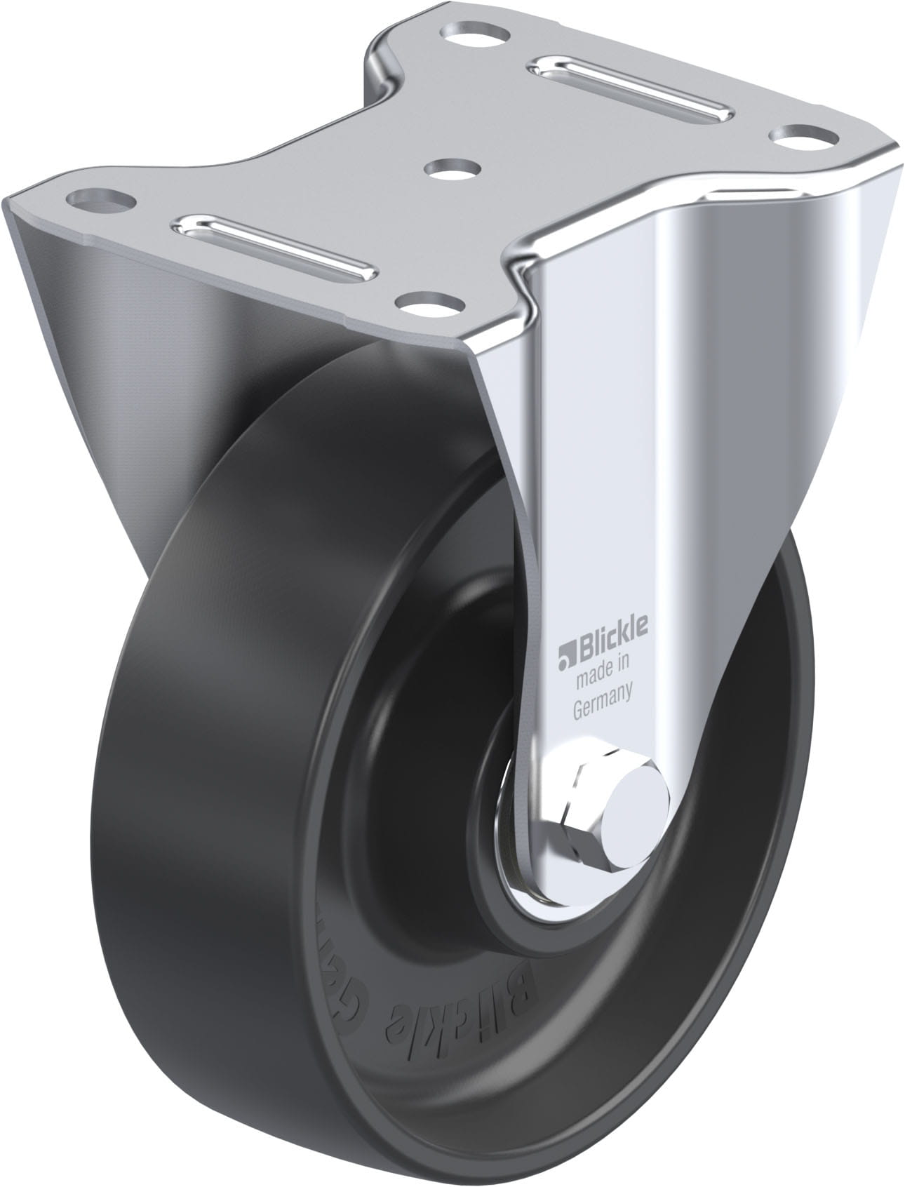 Bockrolle B-PP 150K, Ø 150 mm, max. 300 kg, hochwertiges Polypropylen