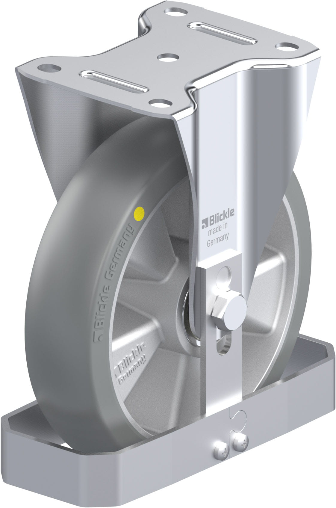 Bockrolle B-ALTH 200K-AS-CO-FS, Ø 200 mm, max. 400 kg, Aluminium-Druckguss