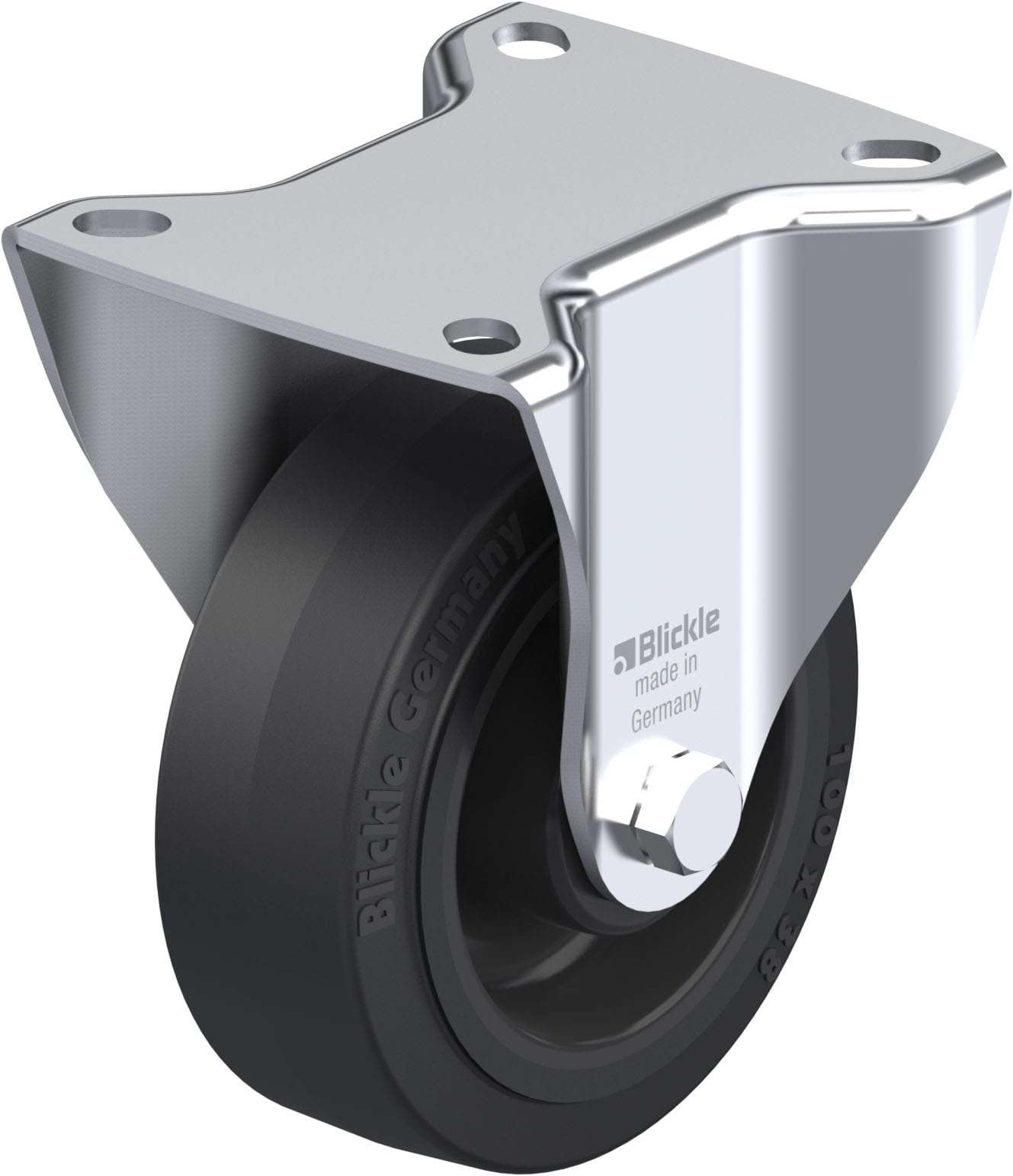 Bockrolle B-POEV 100XR, Ø 100 mm, max. 200 kg, hochwertiges Polyamid 6