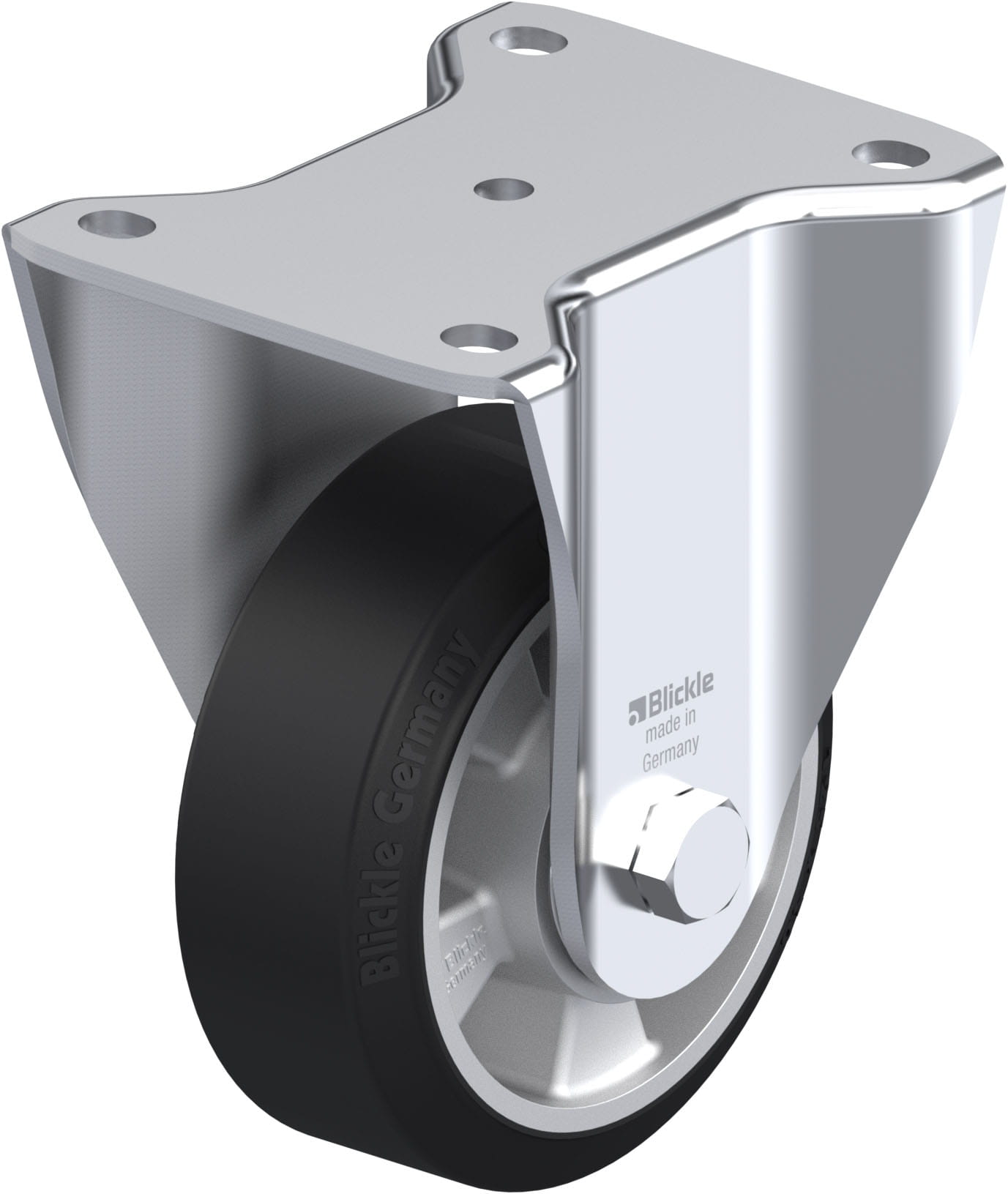 Bockrolle BH-ALEV 127K, Ø 125 mm, max. 300 kg, Aluminium-Druckguss