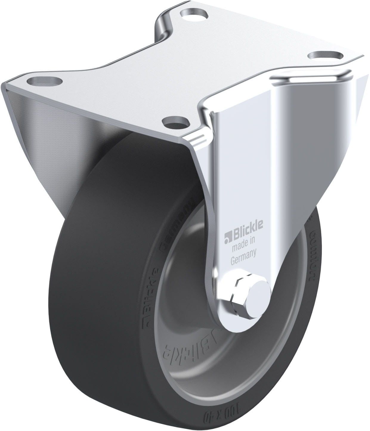 Bockrolle B-POSI 100G, Ø 100 mm, max. 100 kg, hochhitzebeständiger Thermoplast