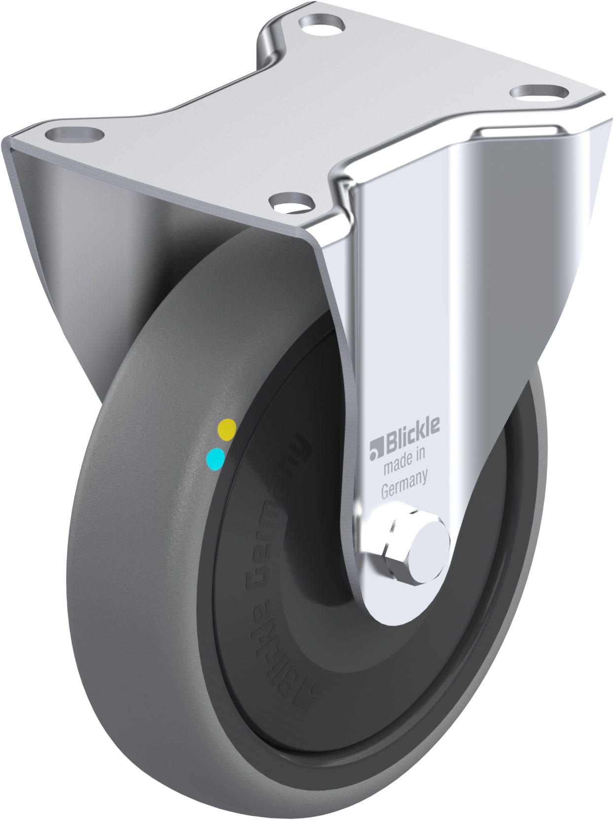 Bockrolle B-TPA 127KFD-ELS, Ø 125 mm, max. 80 kg, hochwertiges Polypropylen