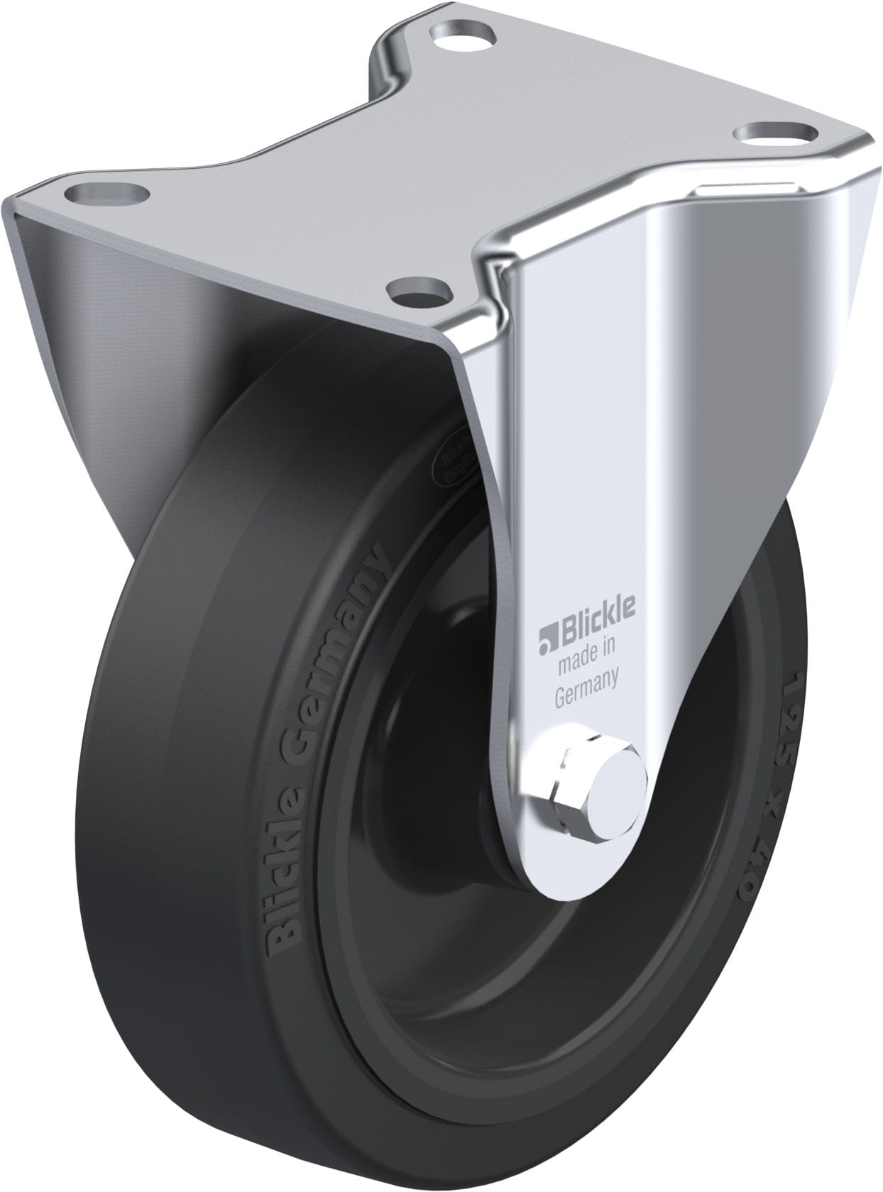 Bockrolle B-POEV 125XR, Ø 125 mm, max. 250 kg, hochwertiges Polyamid 6