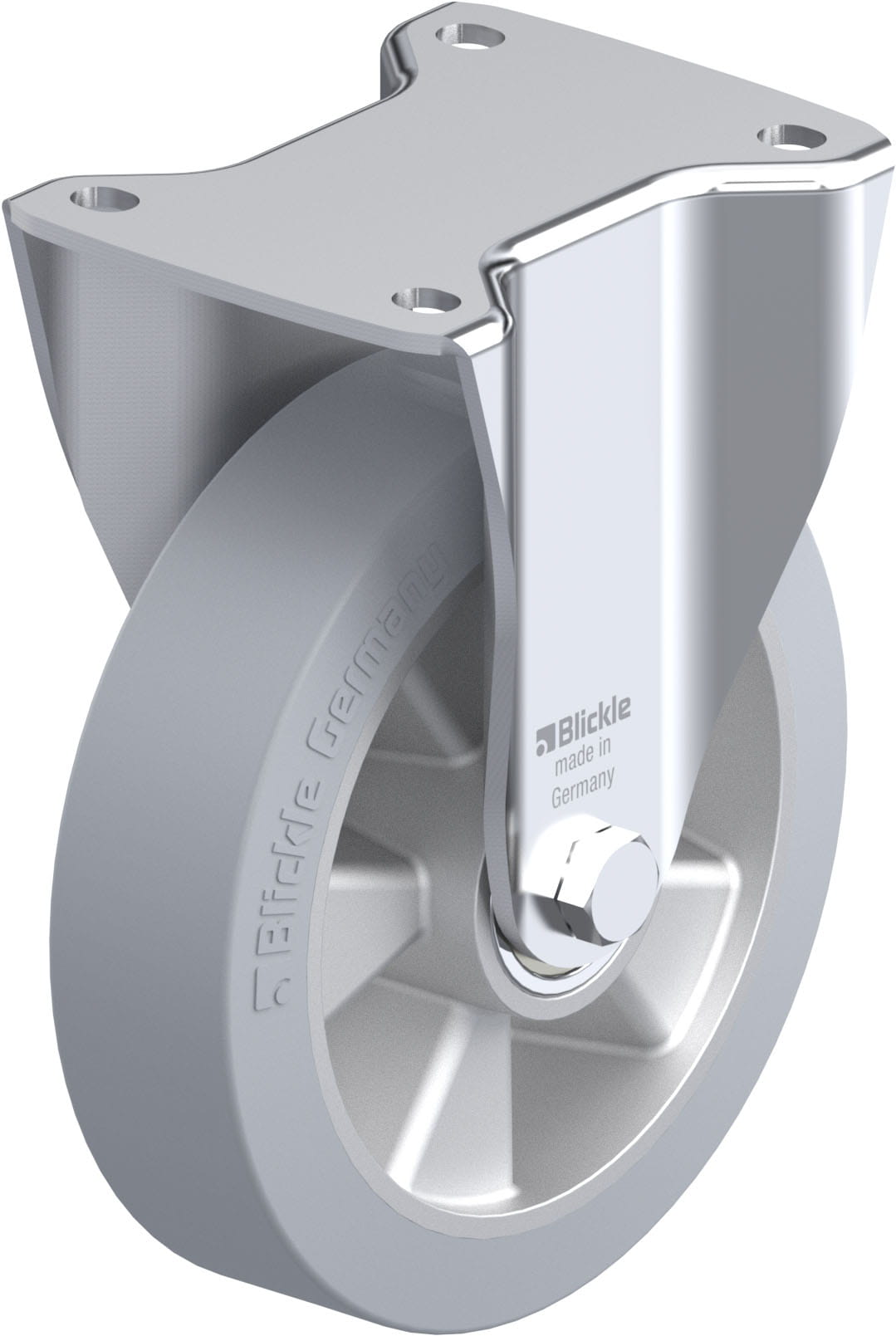 Bockrolle BH-ALEV 180K-SG, Ø 180 mm, max. 450 kg, Aluminium-Druckguss