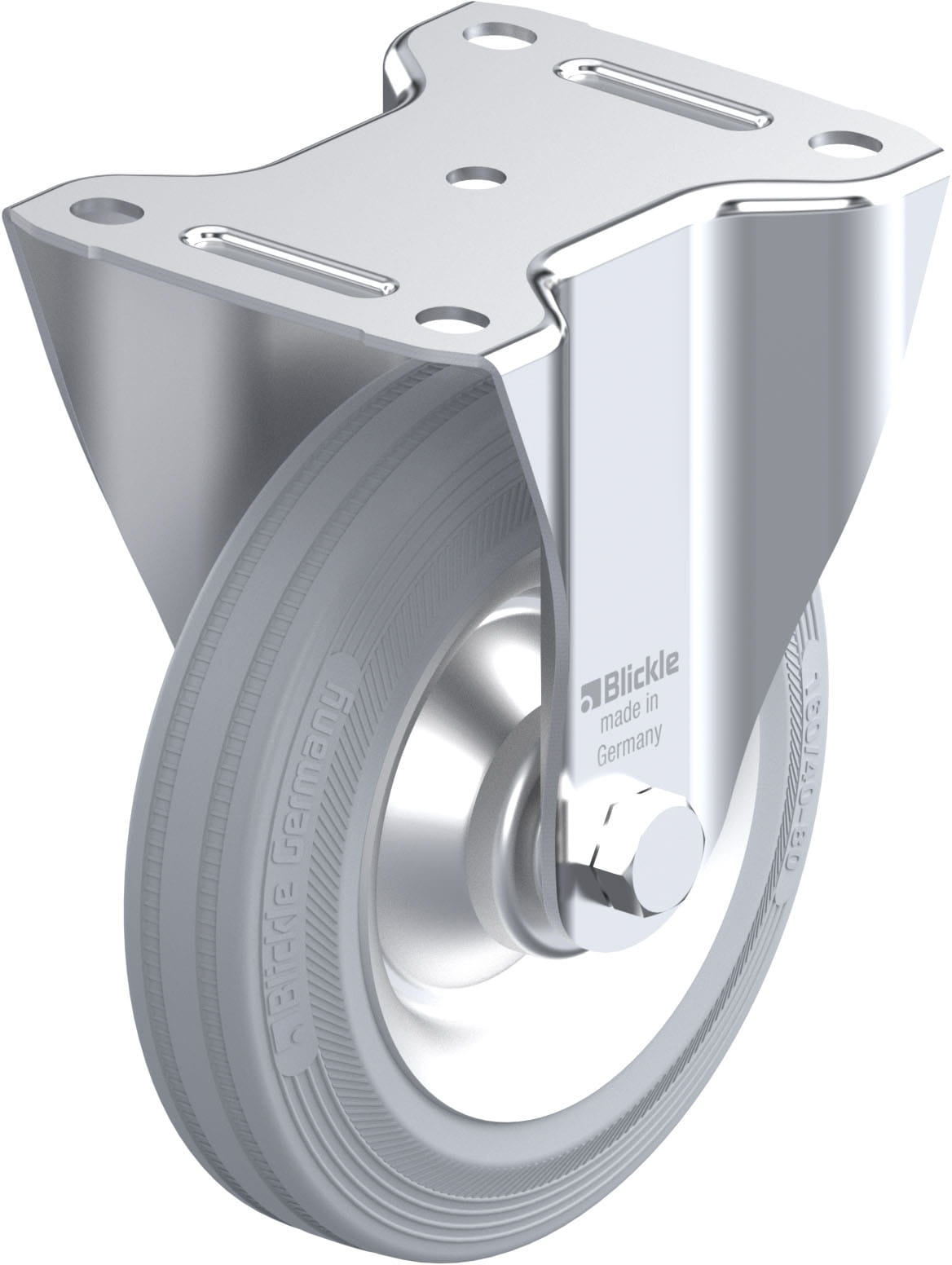 Bockrolle B-V 162R-SG, Ø 160 mm, max. 135 kg, Stahlblech