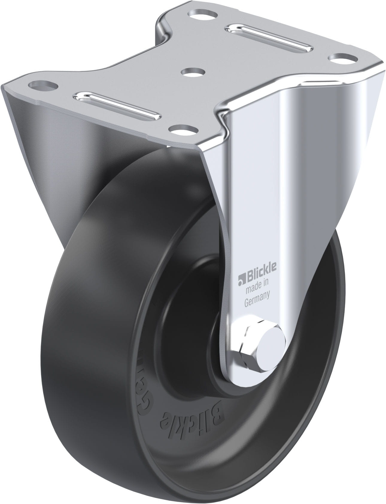 Bockrolle B-PP 150R, Ø 150 mm, max. 300 kg, hochwertiges Polypropylen