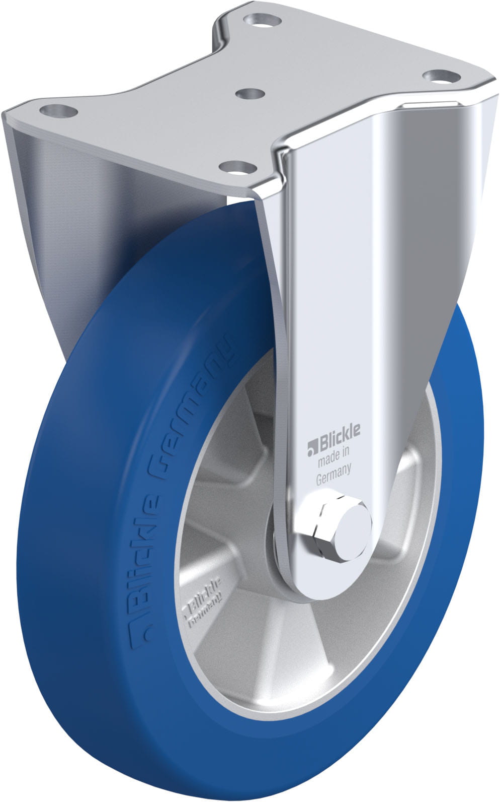 Bockrolle BH-ALBS 200K, Ø 200 mm, max. 750 kg, Aluminium-Druckguss