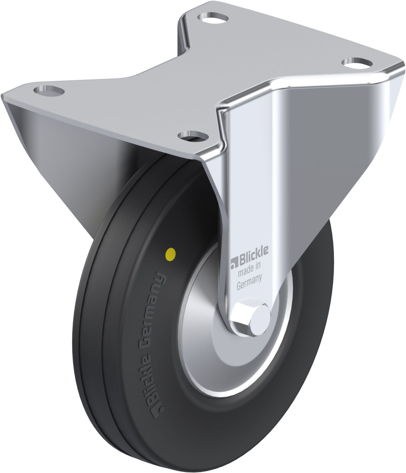 Bockrolle B-V 140R-EL-FA, Ø 140 mm, max. 115 kg, Stahlblech