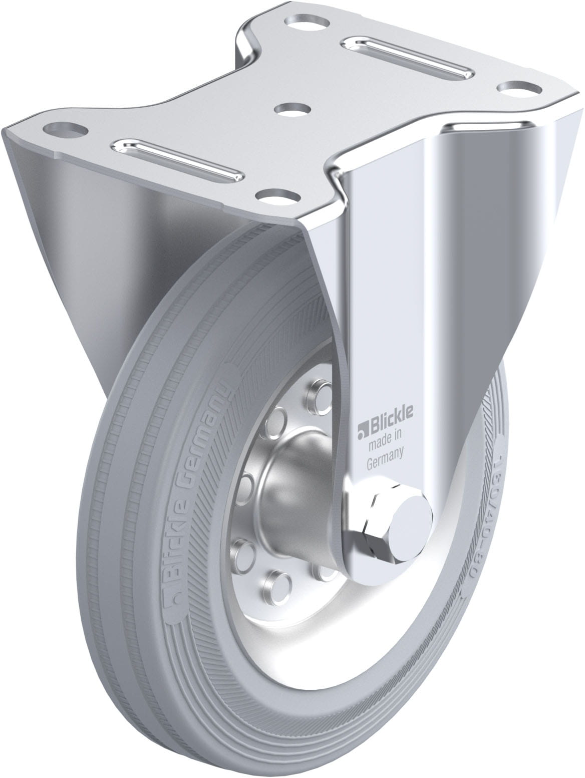 Bockrolle B-VE 160R-SG, Ø 160 mm, max. 135 kg, Stahlblech