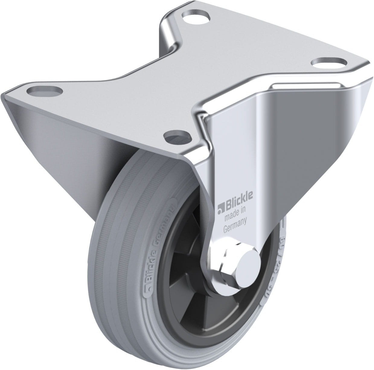 Bockrolle B-VPP 80R-SG, Ø 80 mm, max. 50 kg, hochwertiges Polypropylen