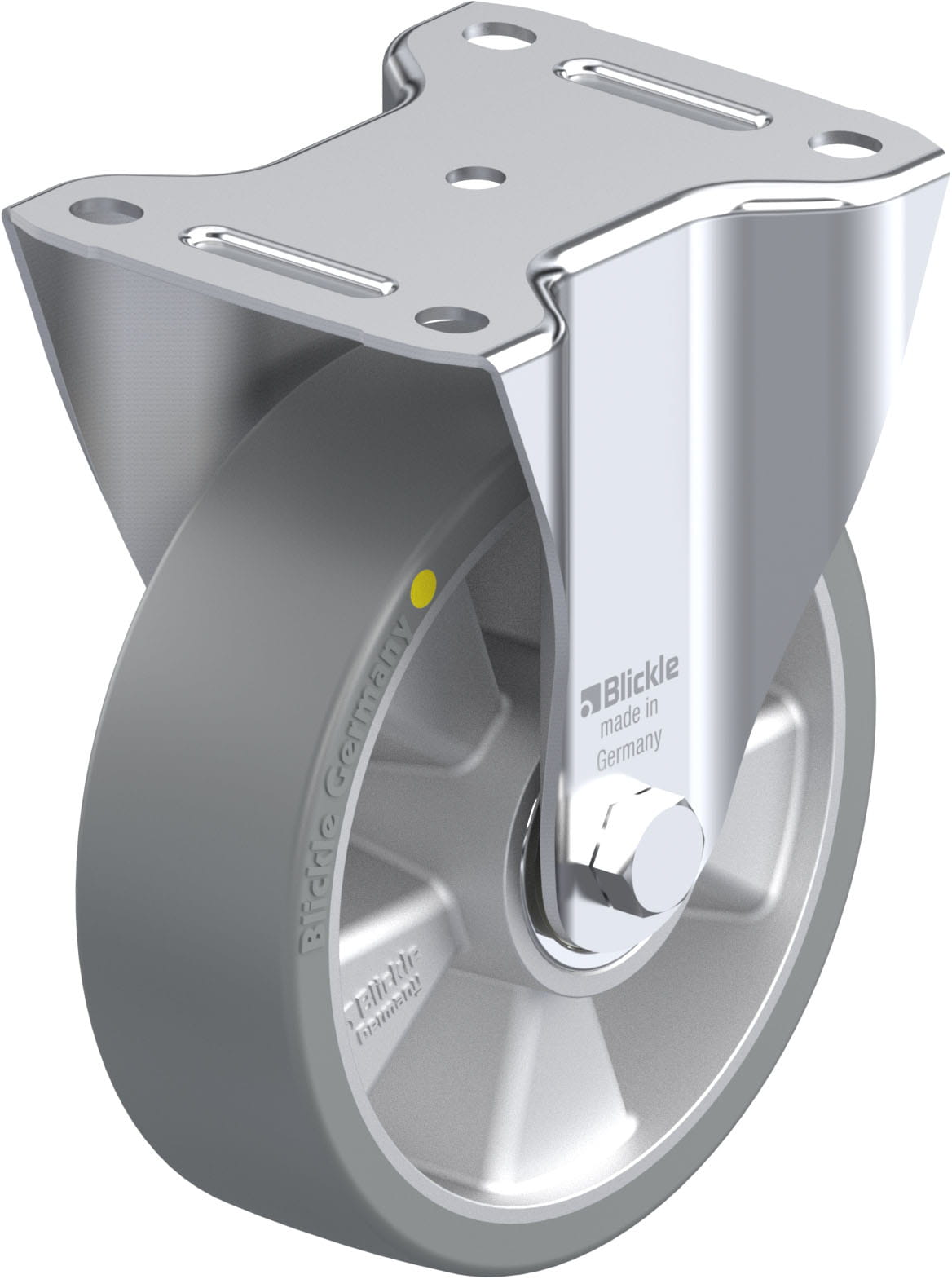 Bockrolle B-ALTH 160K-AS, Ø 160 mm, max. 400 kg, Aluminium-Druckguss