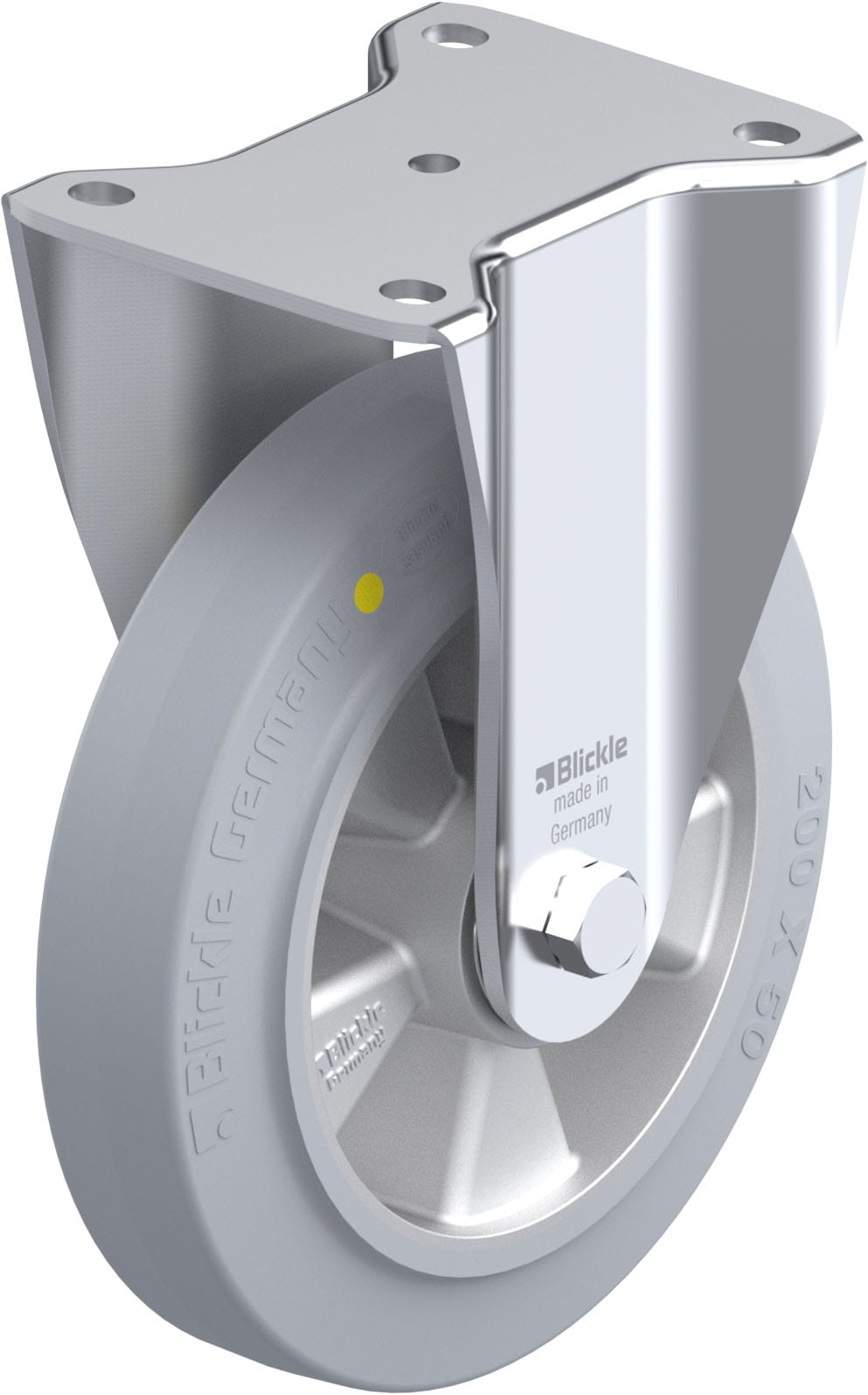 Bockrolle BH-ALEV 200K-SG-AS, Ø 200 mm, max. 450 kg, Aluminium-Druckguss